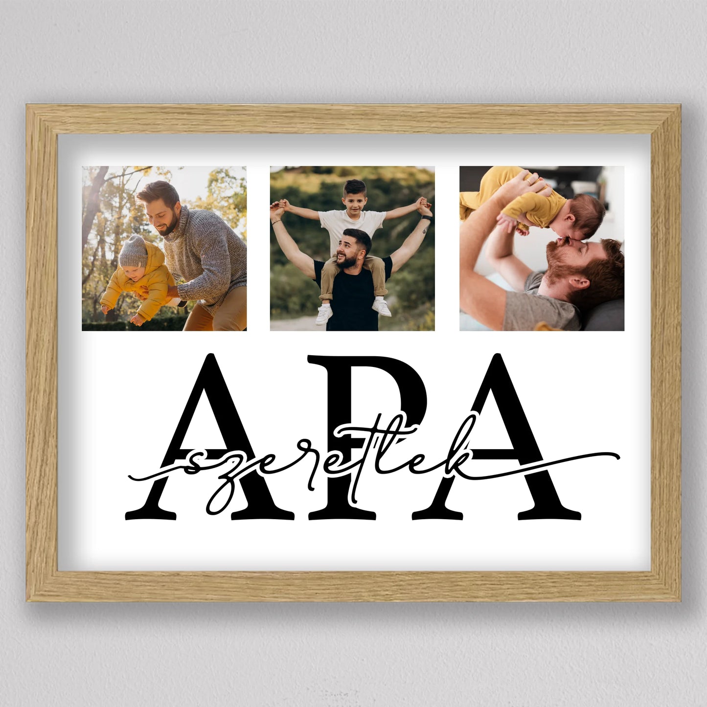 Szeretlek APA - közös pillanatok fotókollázs