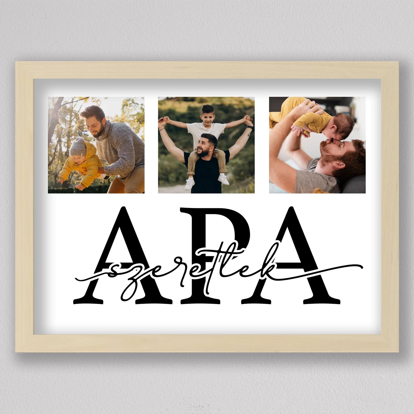 Szeretlek APA - közös pillanatok fotókollázs