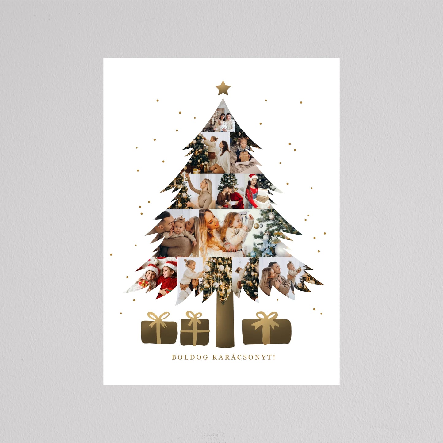 Karácsonyfa alakú fotó kollázs #2