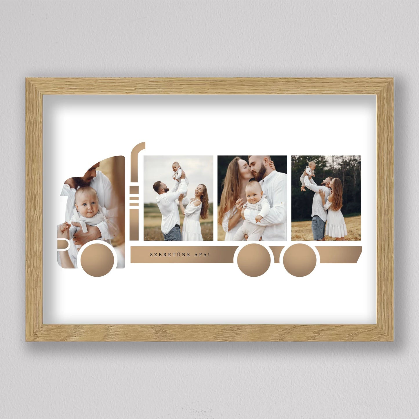 Kamionos emlék fotó kollázs