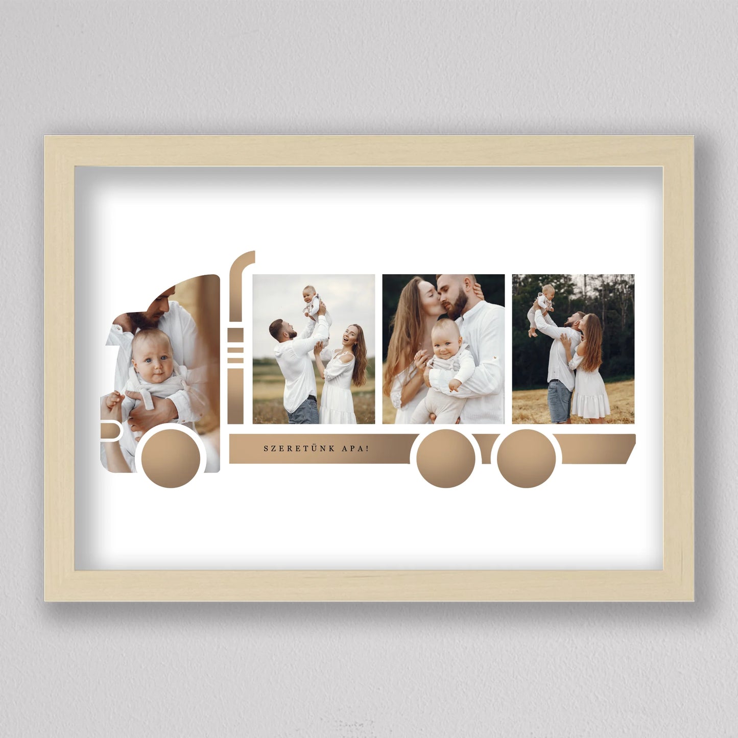 Kamionos emlék fotó kollázs