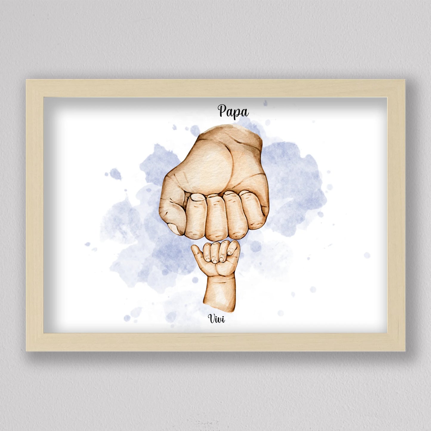 Nagypapa és Gyerekek Családi Kéz Illusztráció