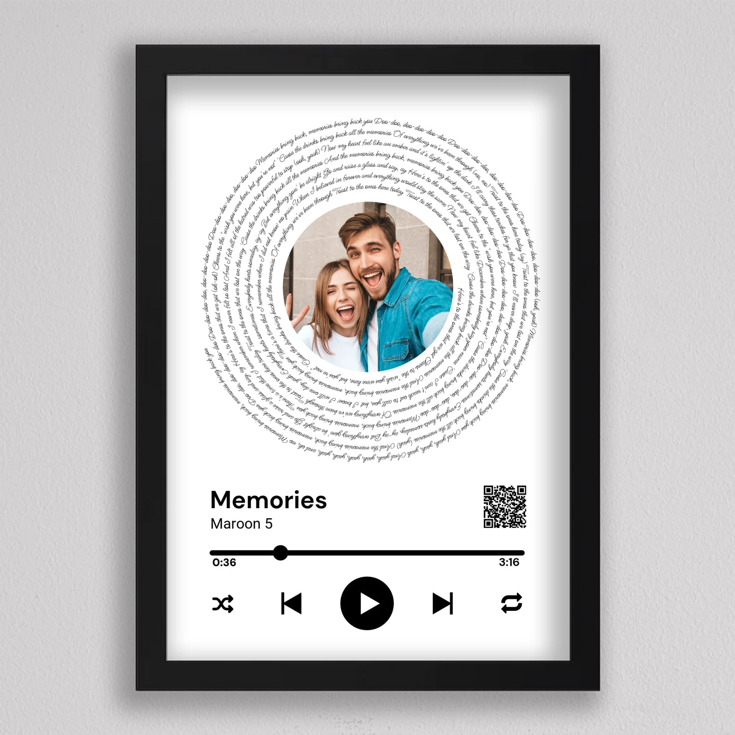 Spotify stílusú bakelit fotó kollázs