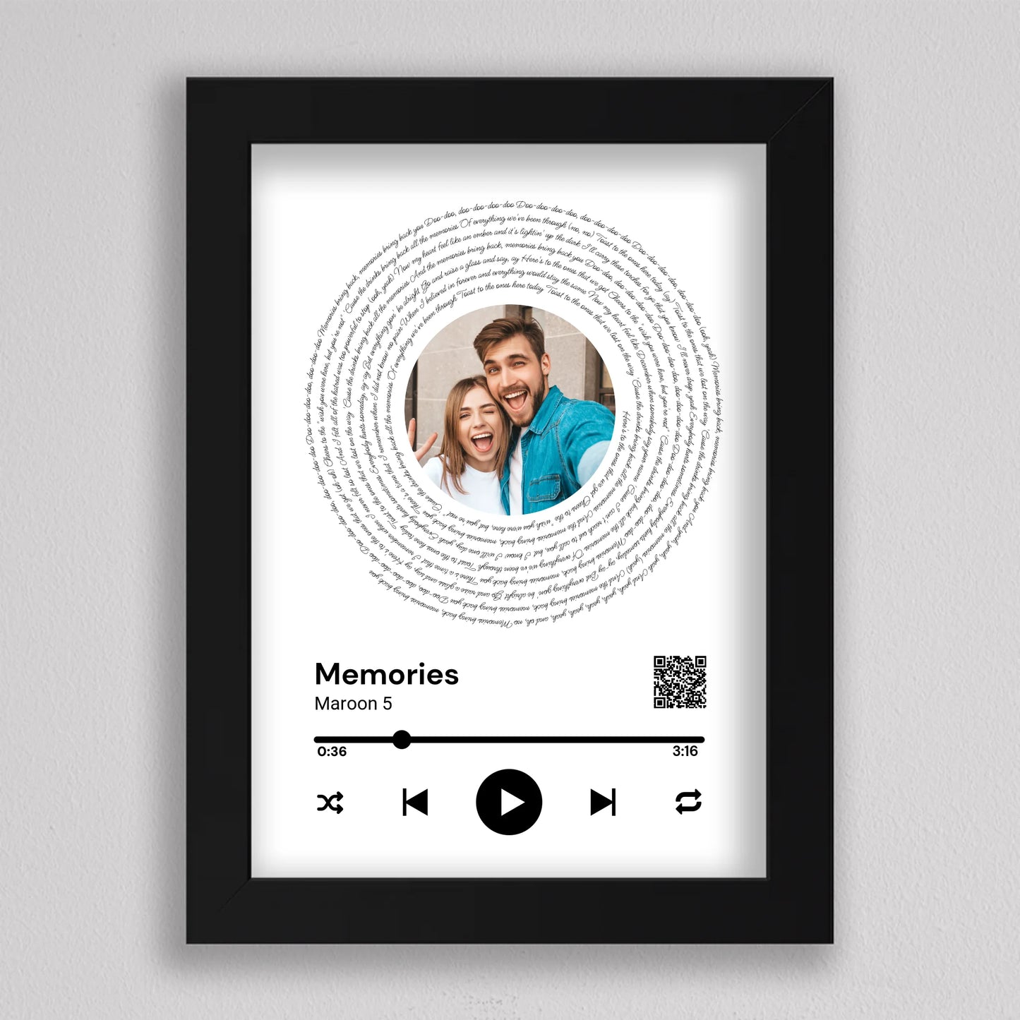 Spotify stílusú bakelit fotó kollázs