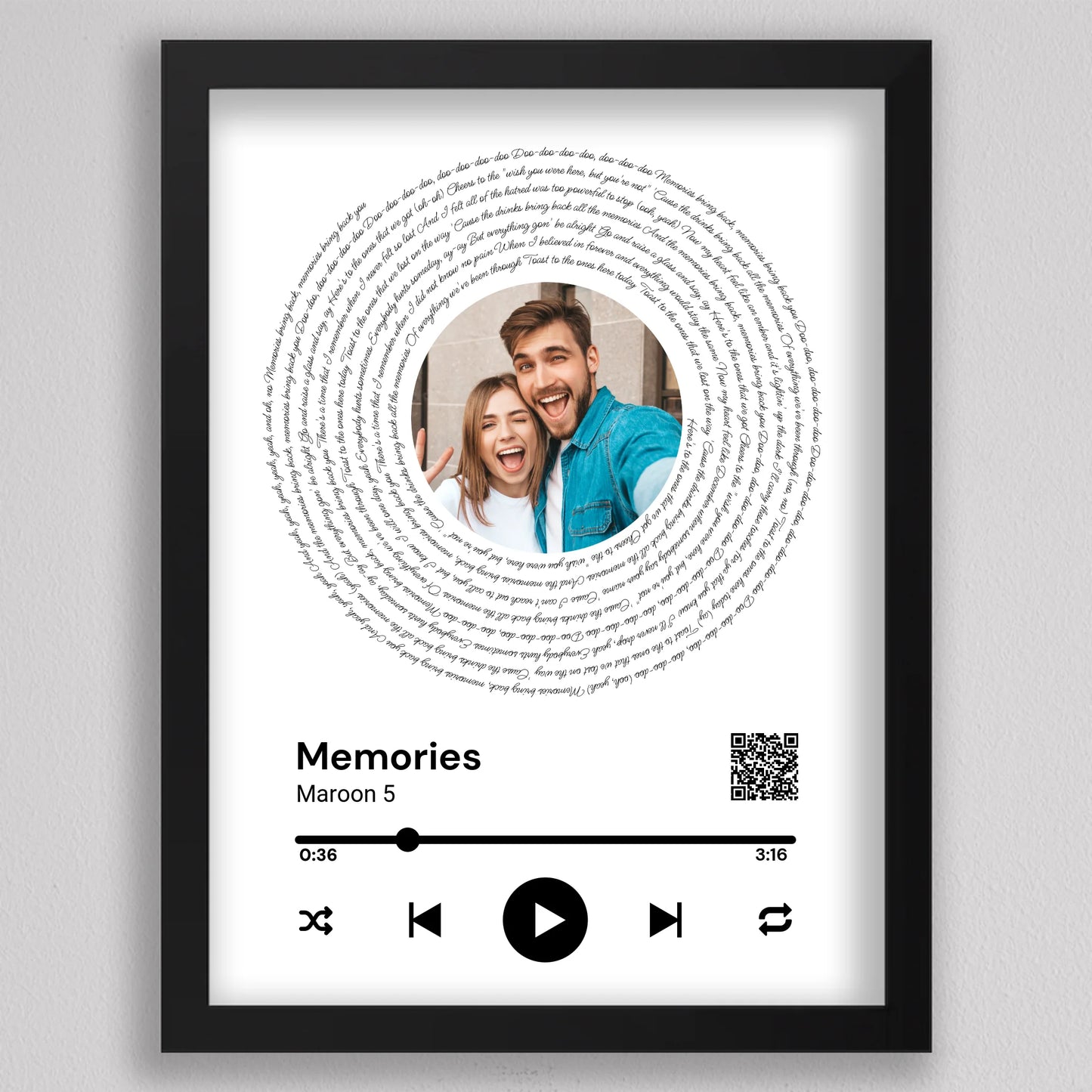 Spotify stílusú bakelit fotó kollázs