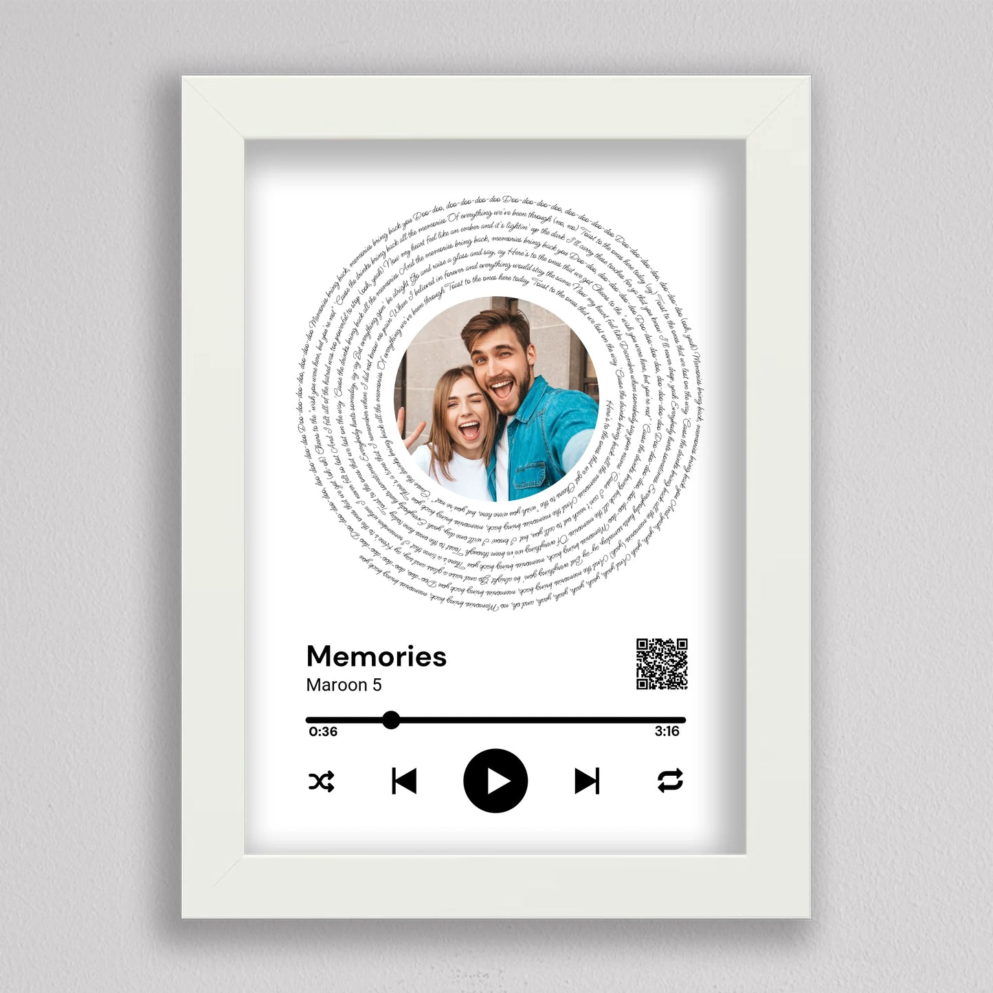 Spotify stílusú bakelit fotó kollázs