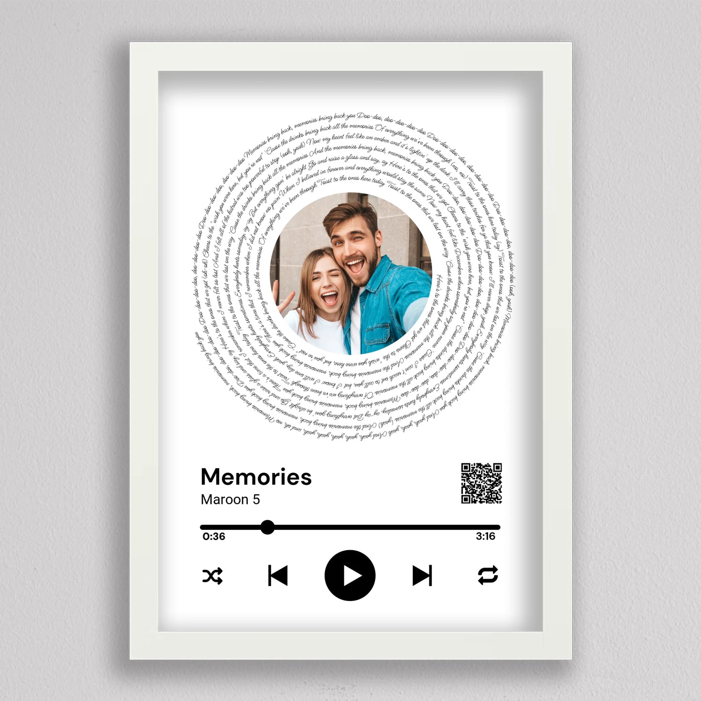 Spotify stílusú bakelit fotó kollázs