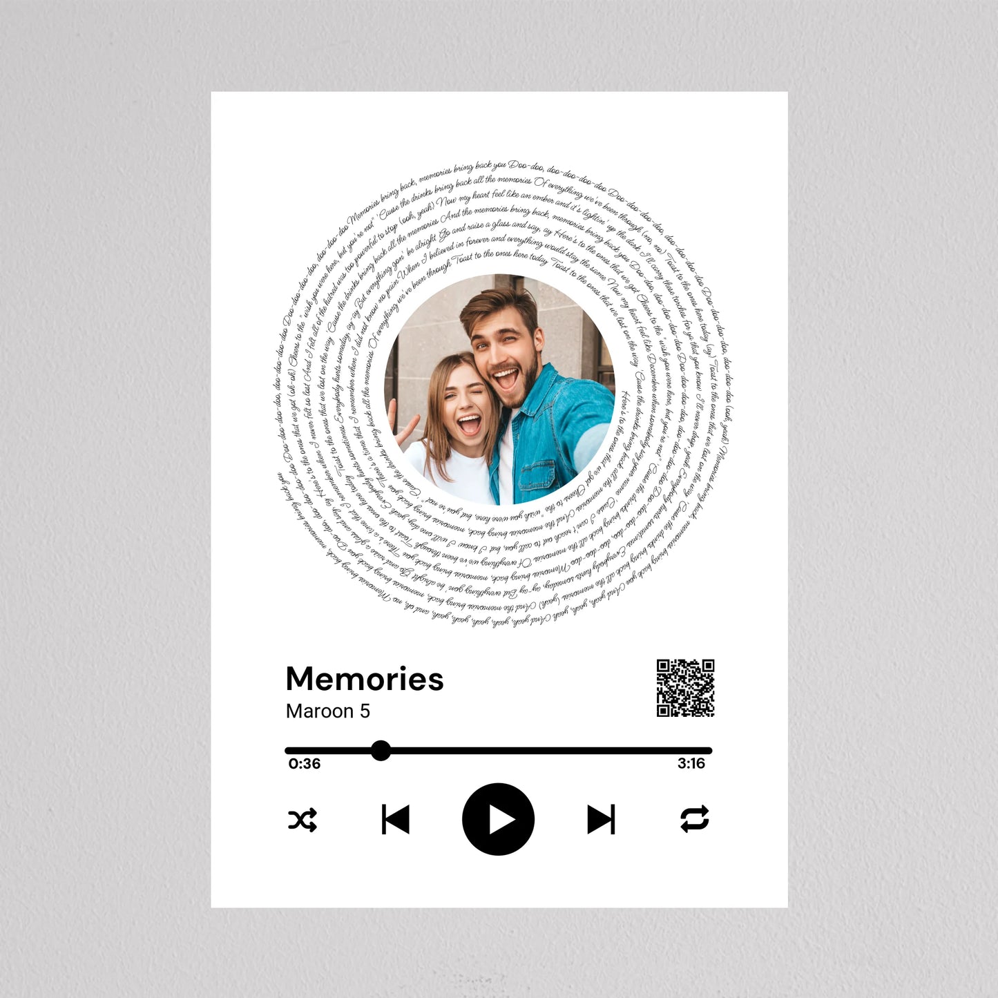 Spotify stílusú bakelit fotó kollázs