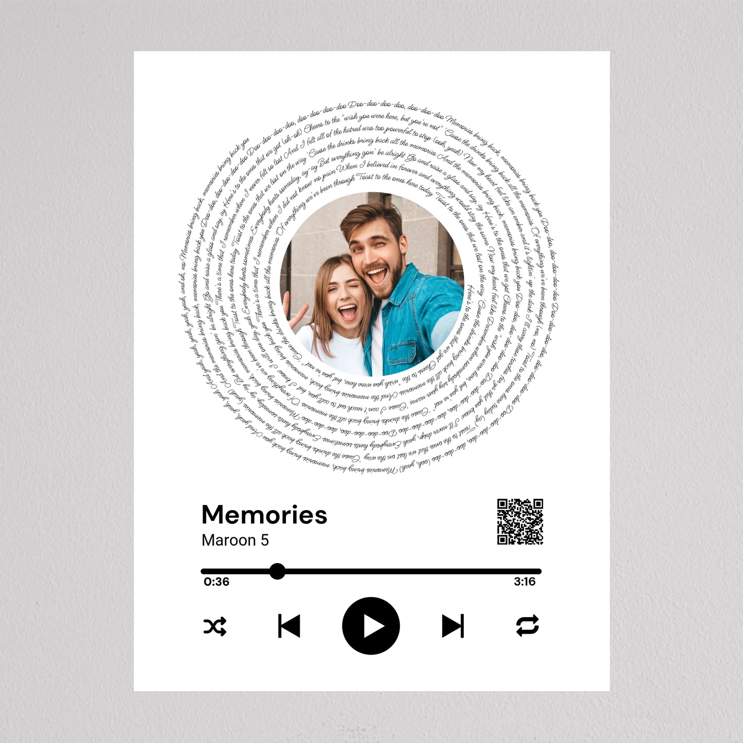 Spotify stílusú bakelit fotó kollázs