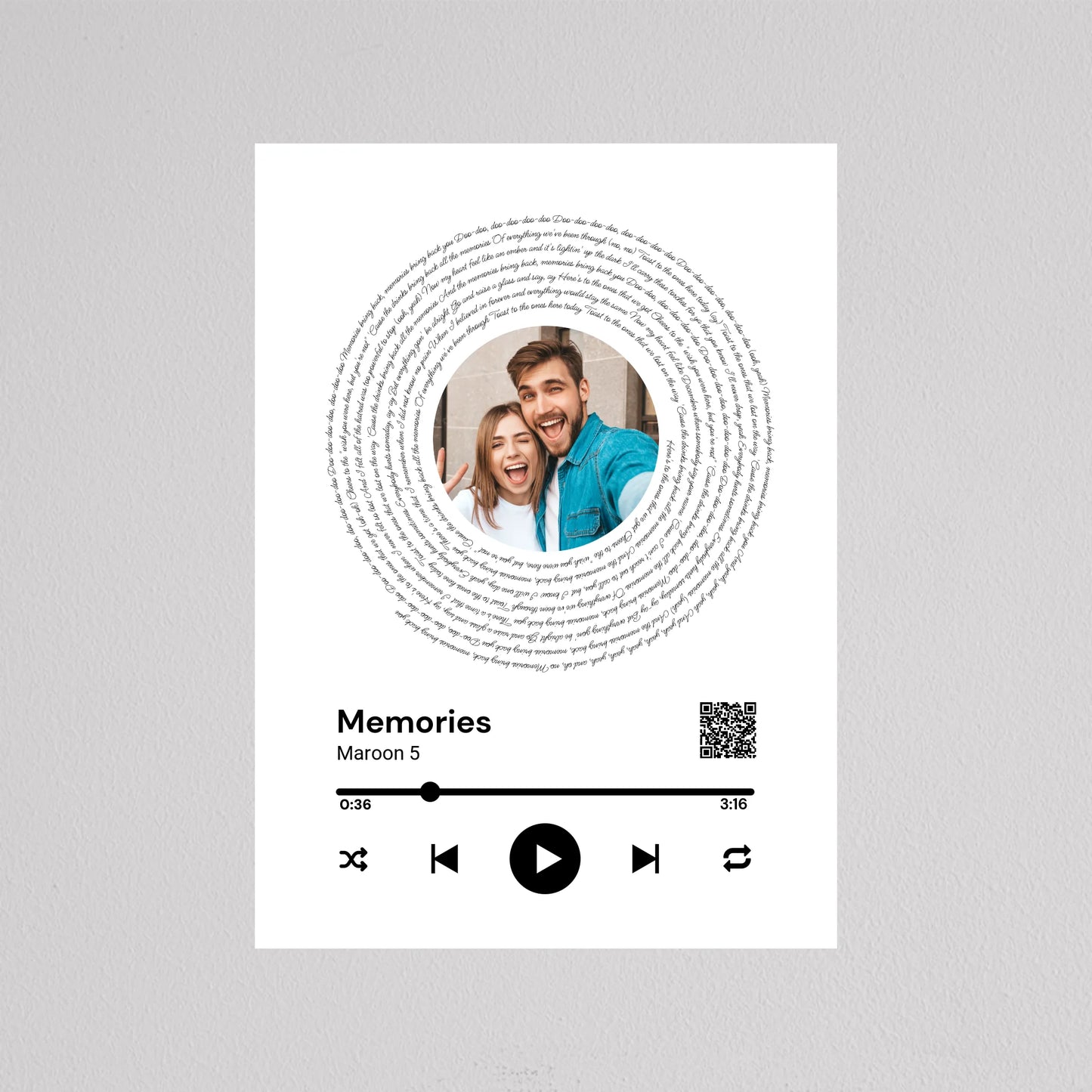 Spotify stílusú bakelit fotó kollázs