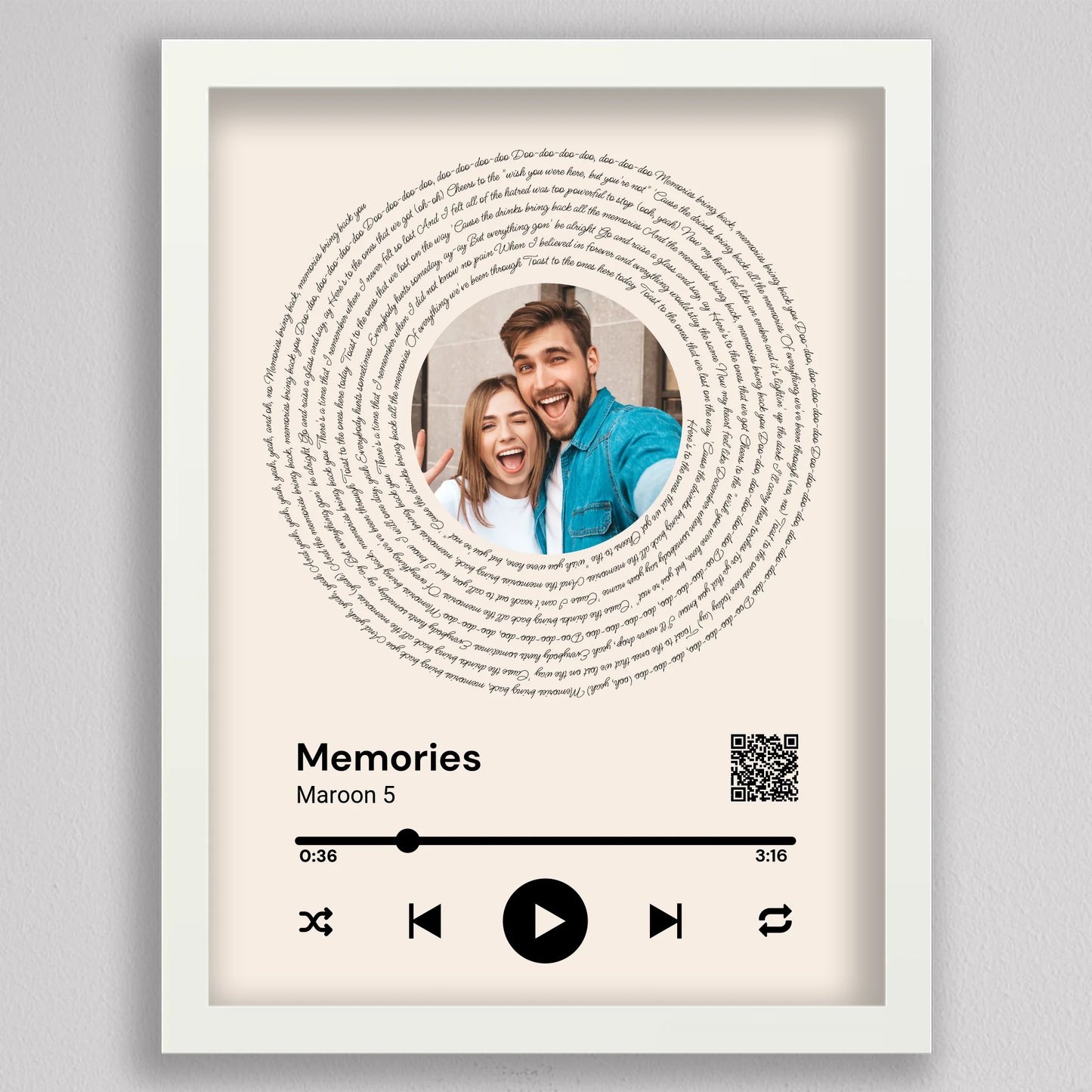 Spotify stílusú bakelit fotó kollázs