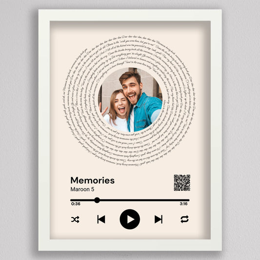 Spotify stílusú bakelit fotó kollázs