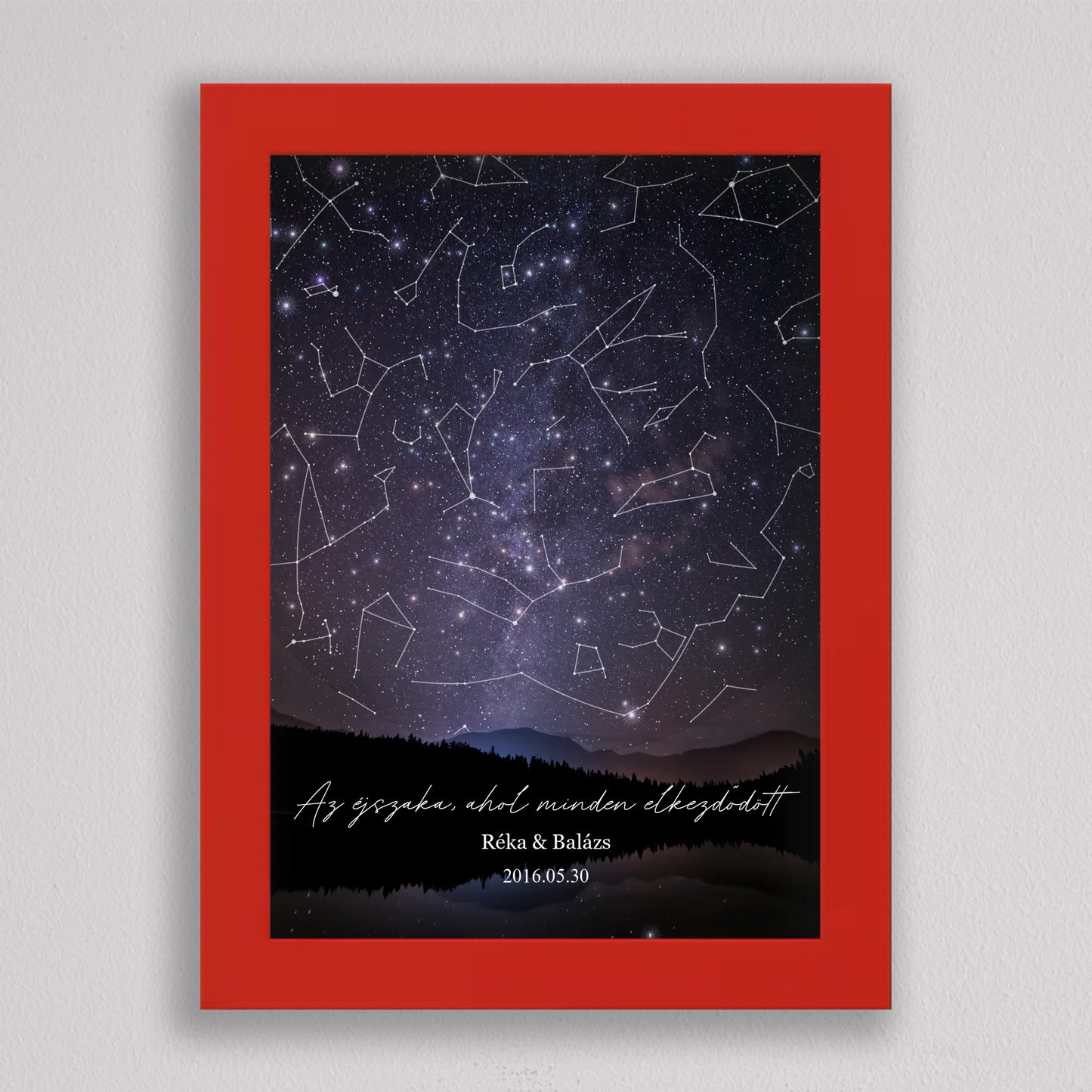 Csillagtérkép tájképes égbolton