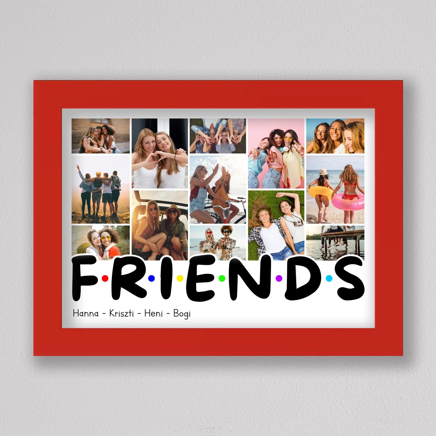 FRIENDS stílusú fotókollázs
