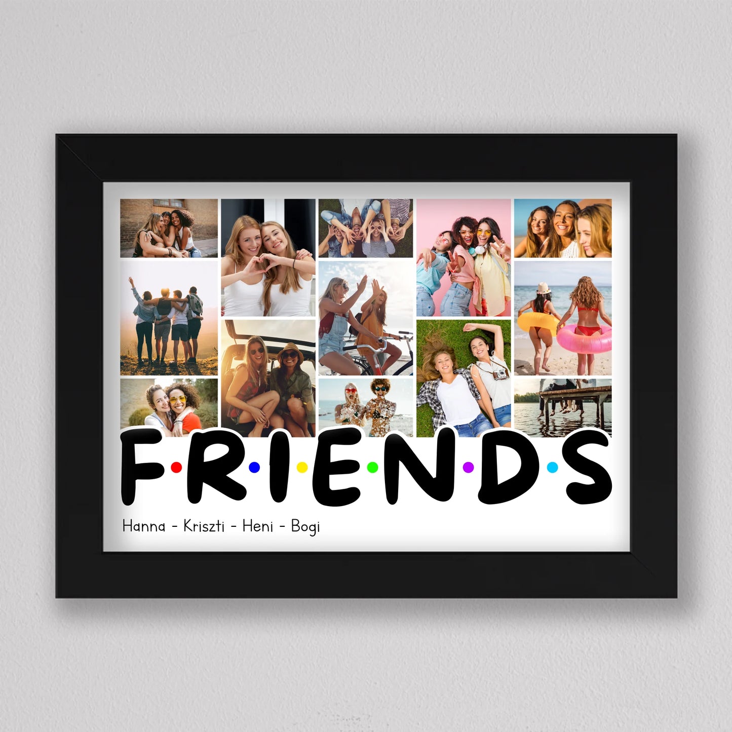 FRIENDS stílusú fotókollázs