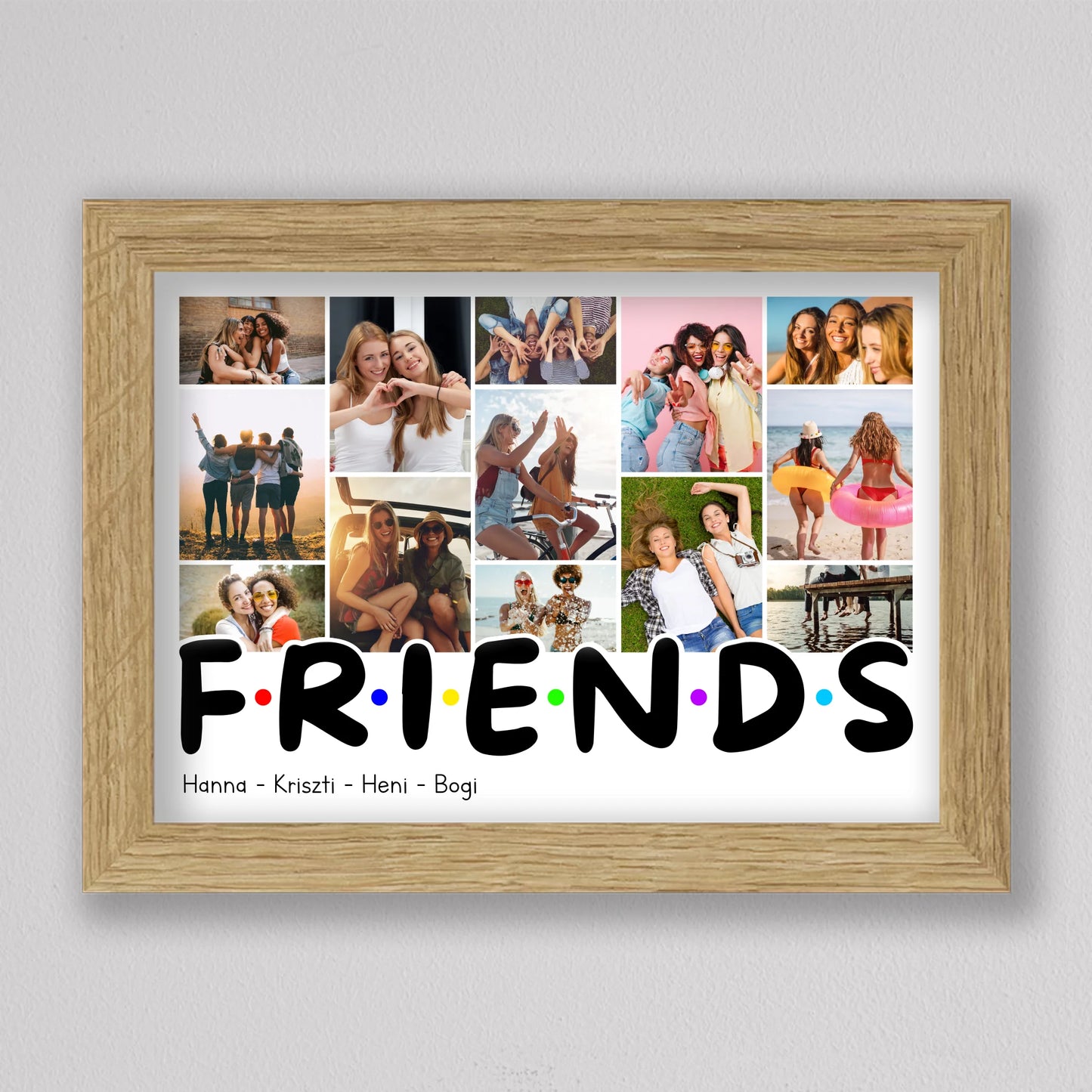 FRIENDS stílusú fotókollázs