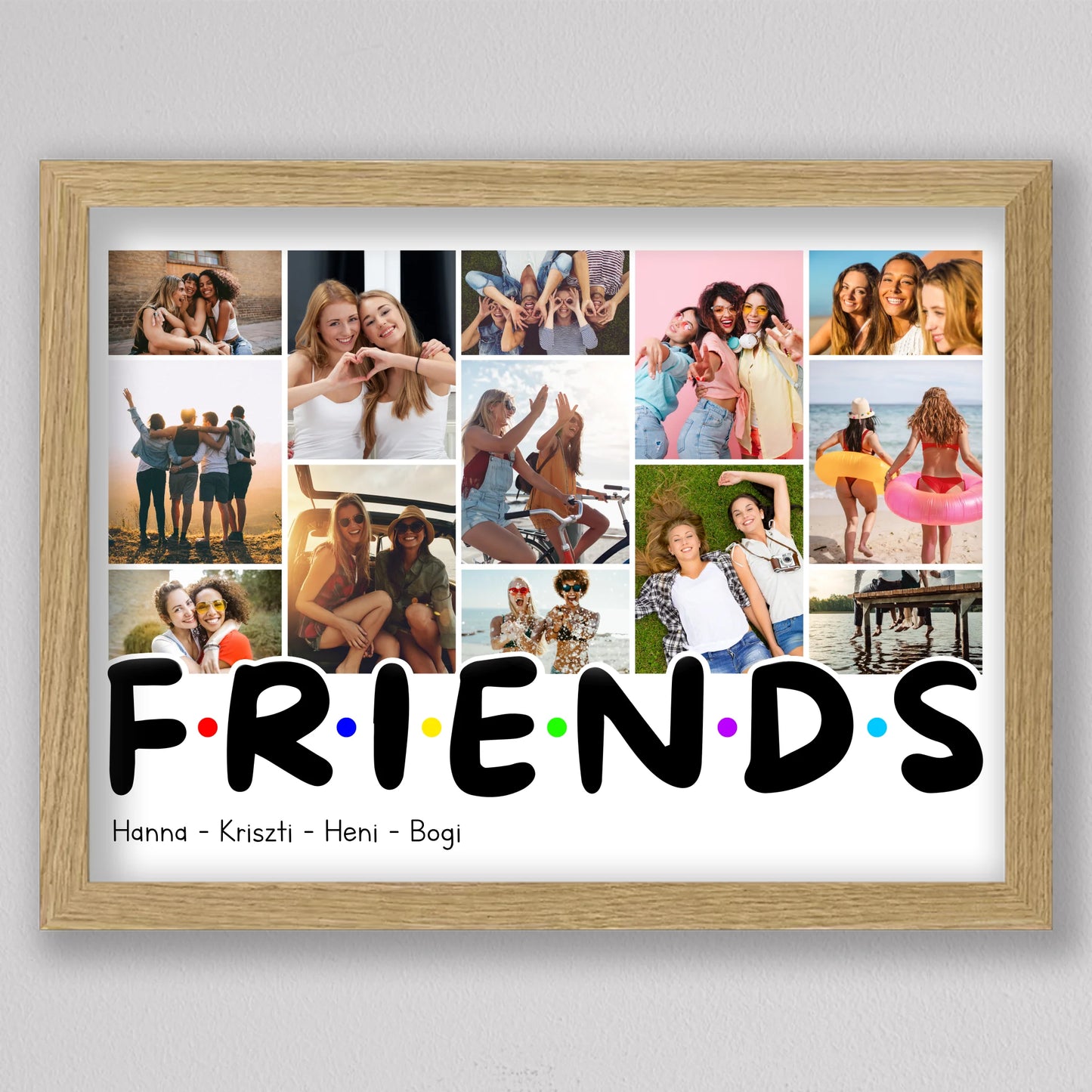 FRIENDS stílusú fotókollázs