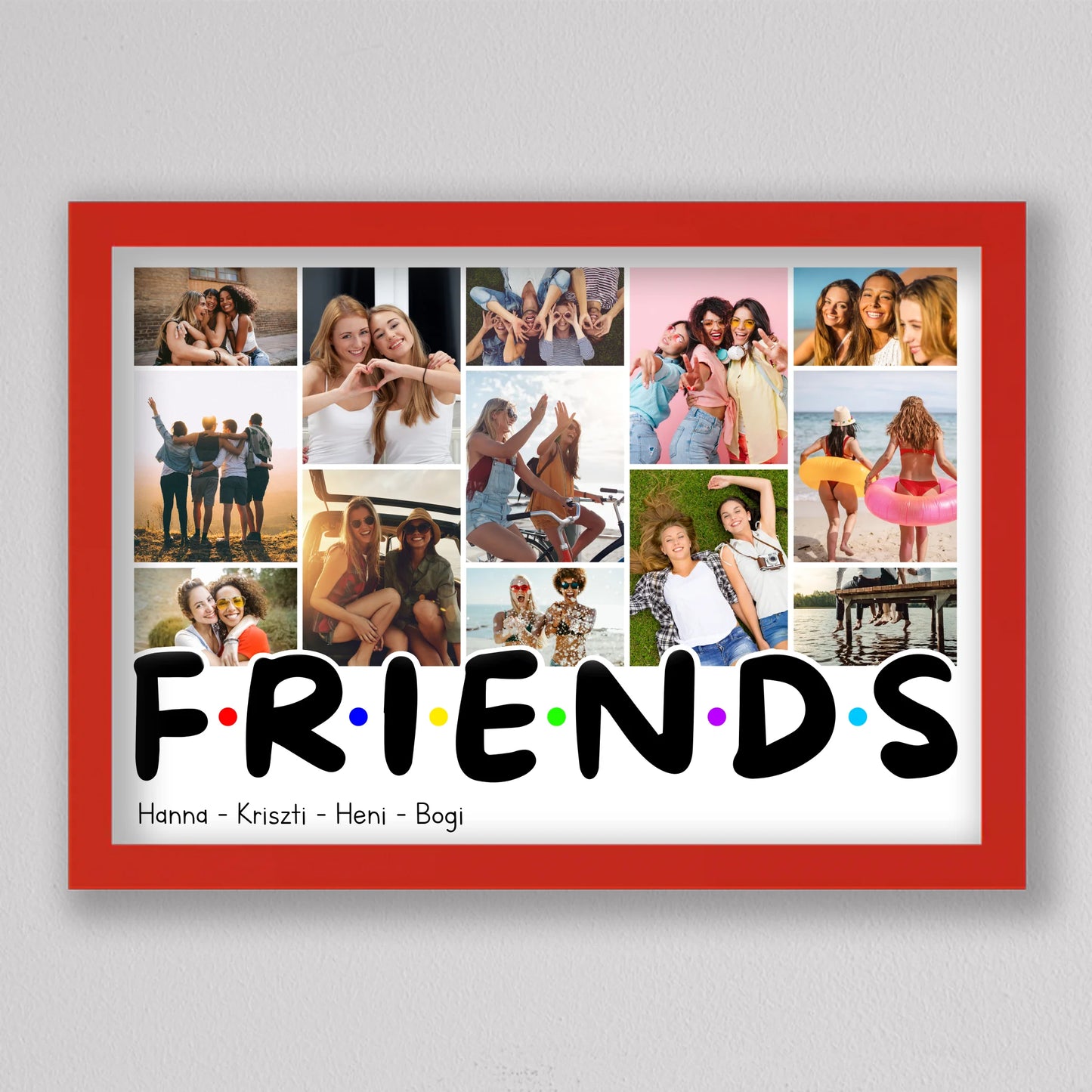 FRIENDS stílusú fotókollázs