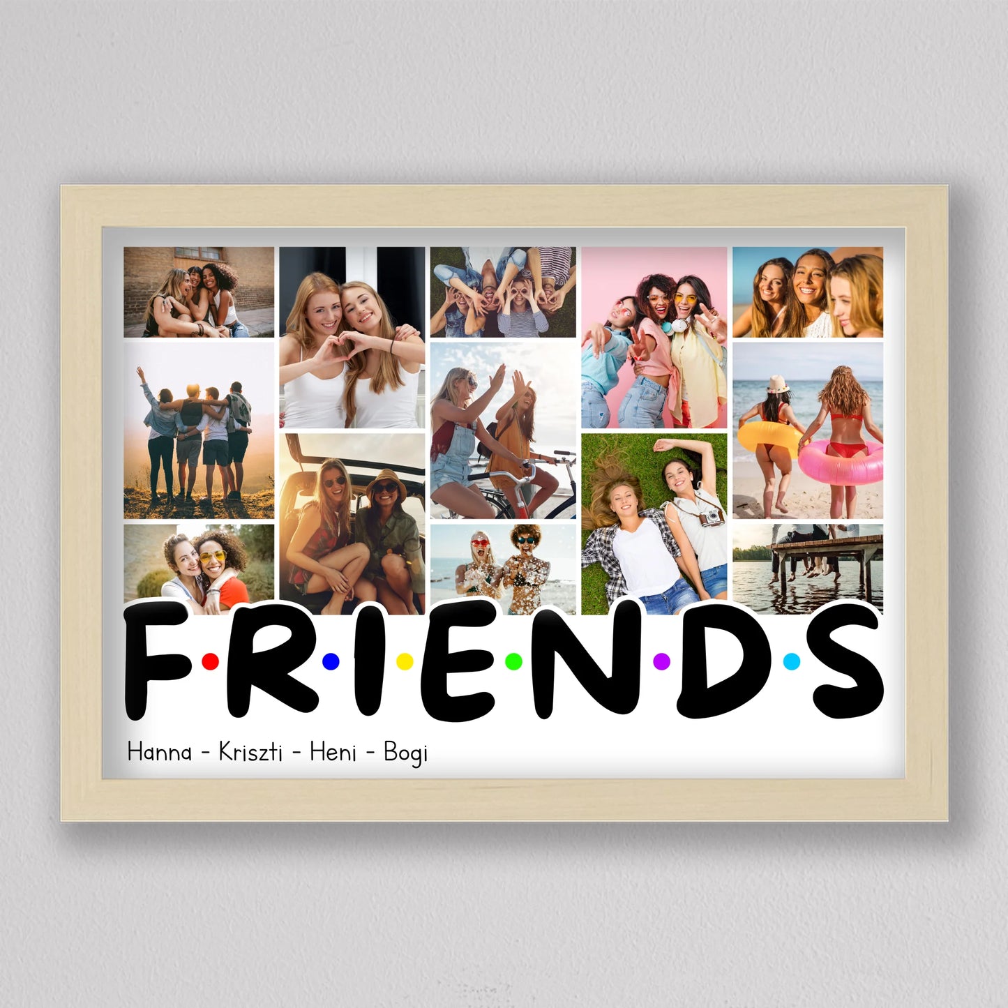 FRIENDS stílusú fotókollázs