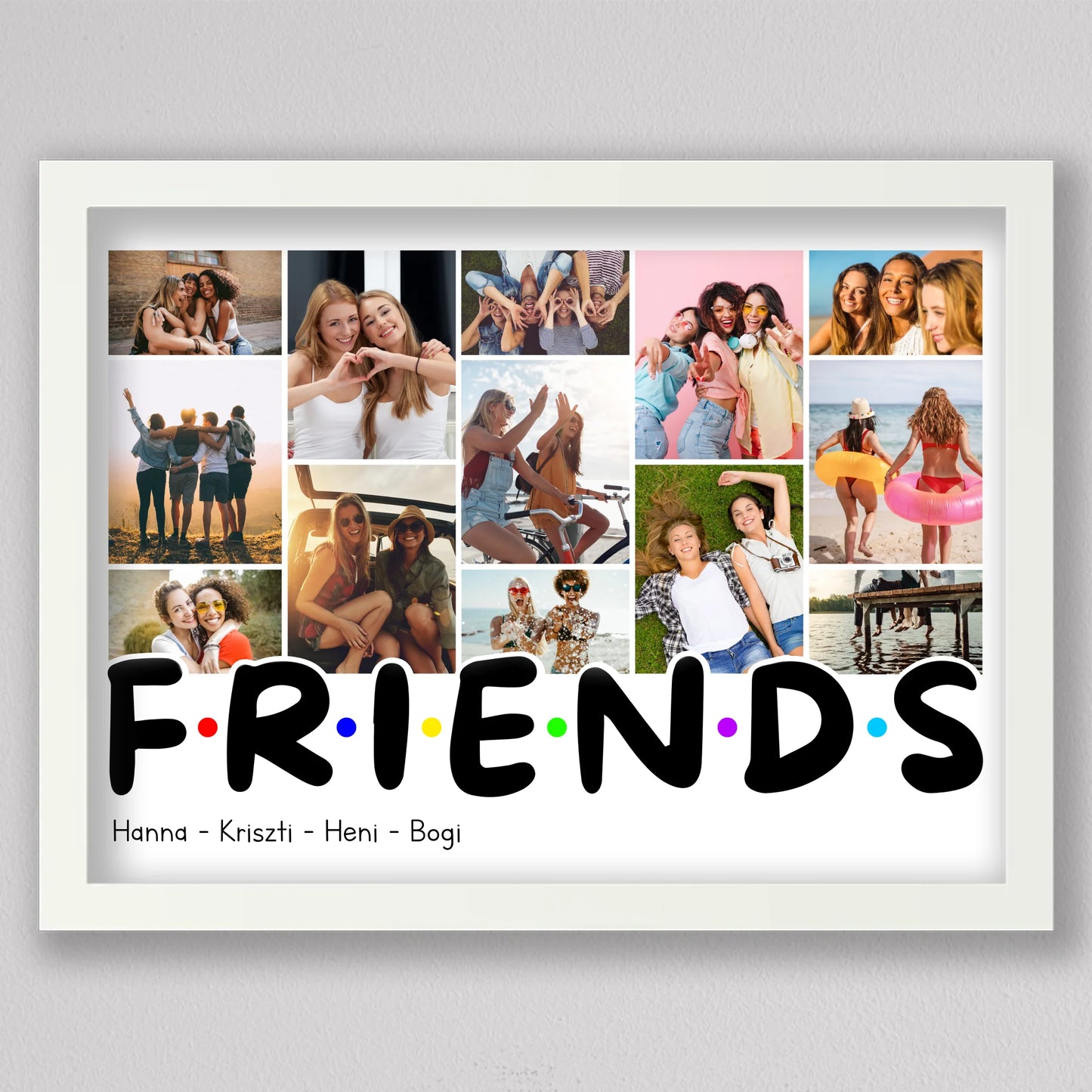FRIENDS stílusú fotókollázs