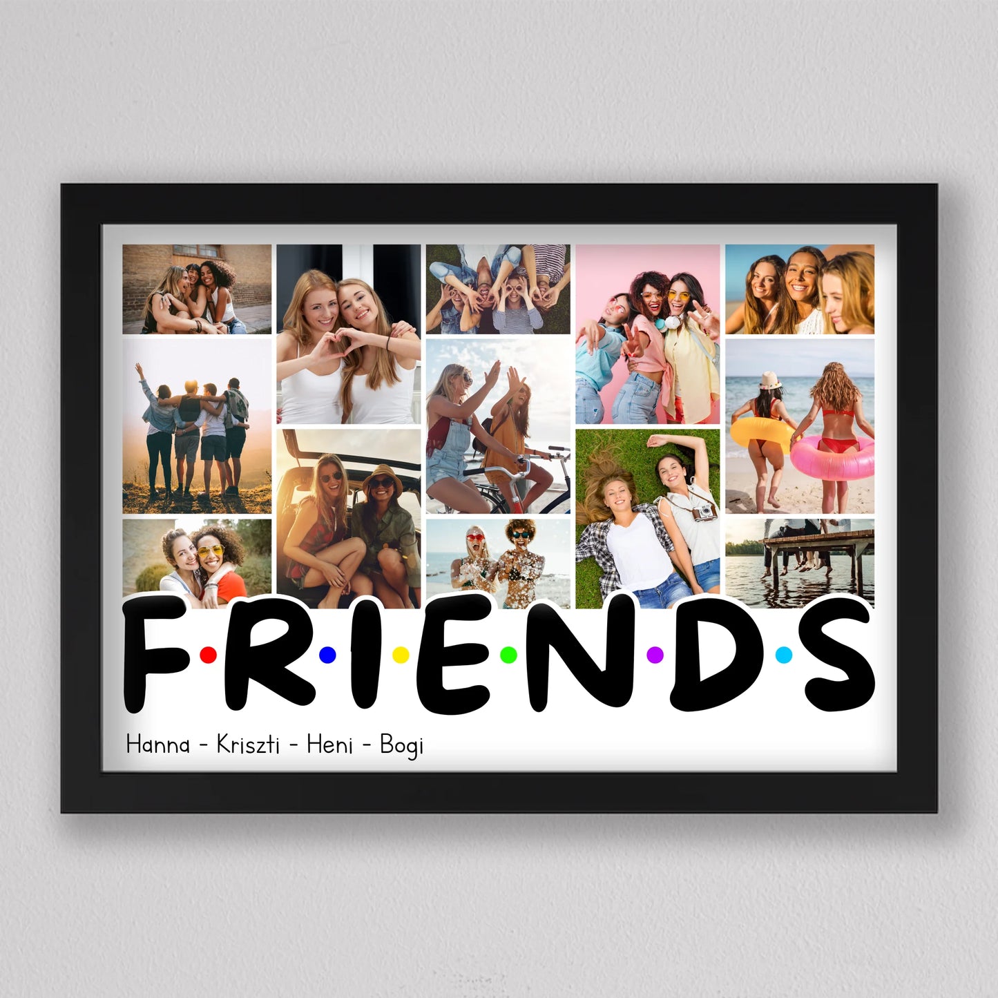 FRIENDS stílusú fotókollázs