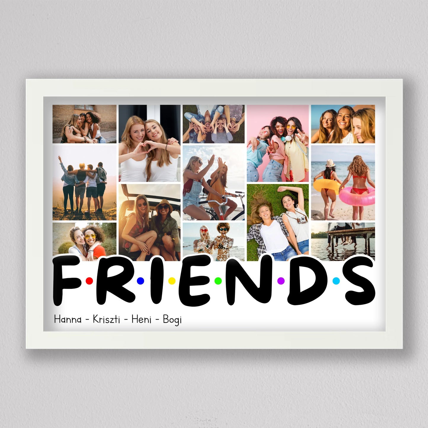 FRIENDS stílusú fotókollázs