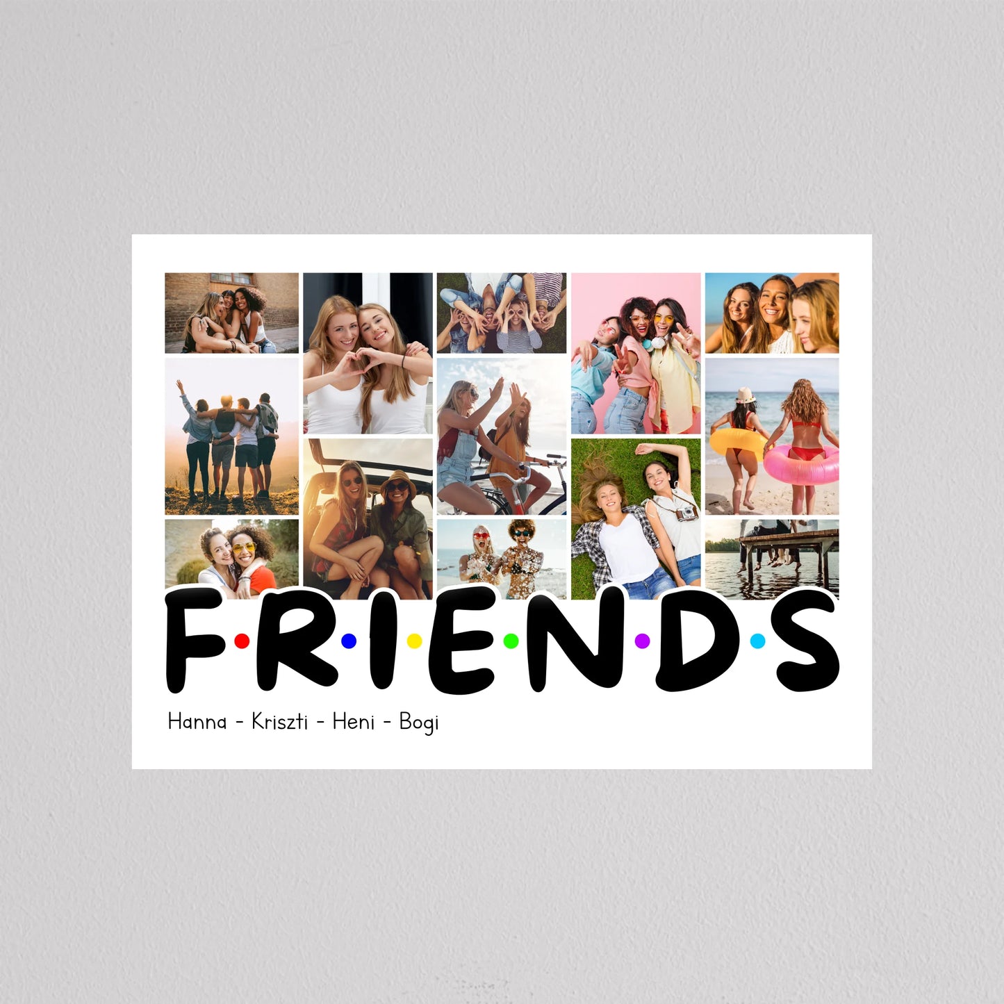 FRIENDS stílusú fotókollázs