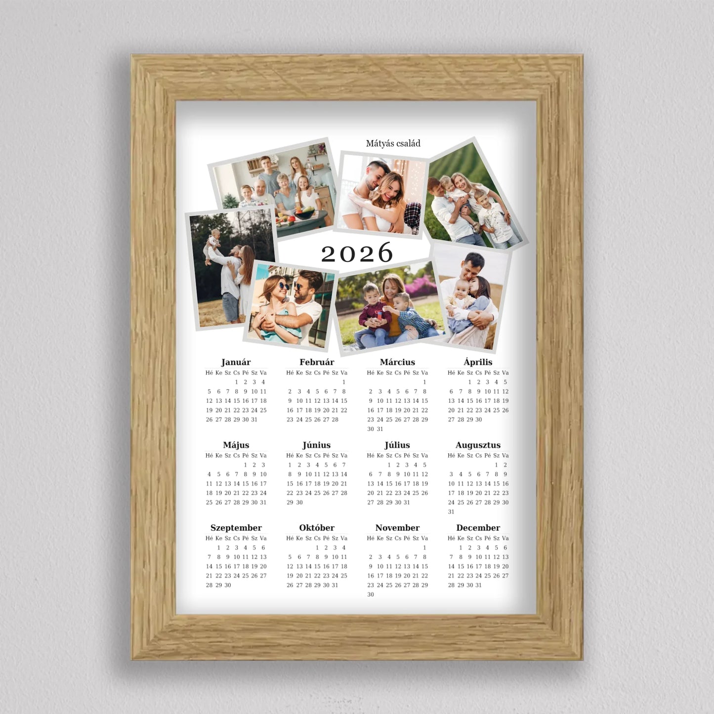 2026 Családi Naptár Fotó Kollázs