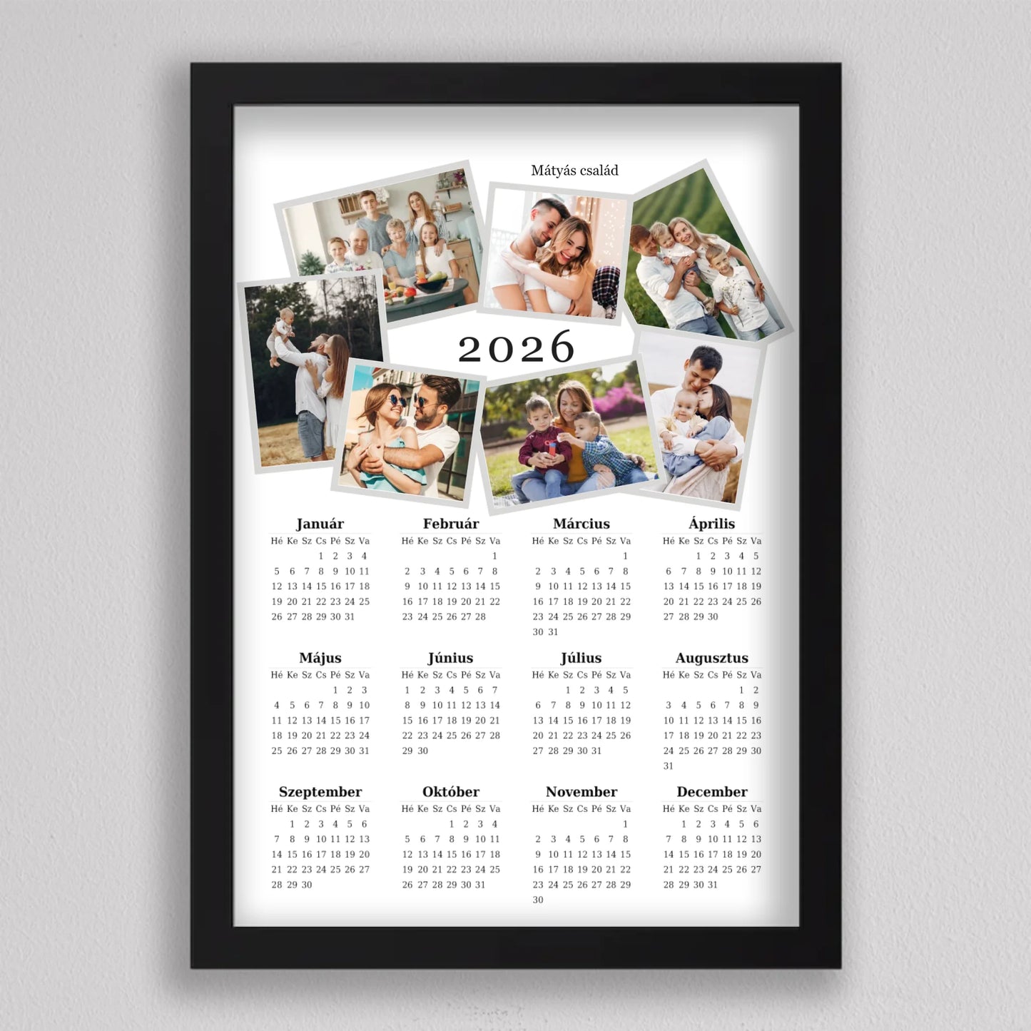 2026 Családi Naptár Fotó Kollázs