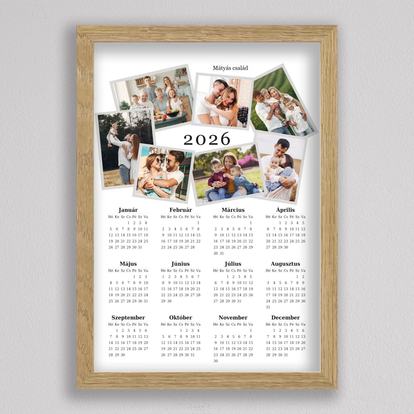 2026 Családi Naptár Fotó Kollázs