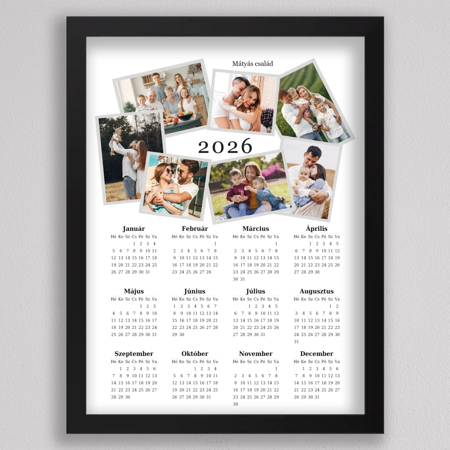 2026 Családi Naptár Fotó Kollázs