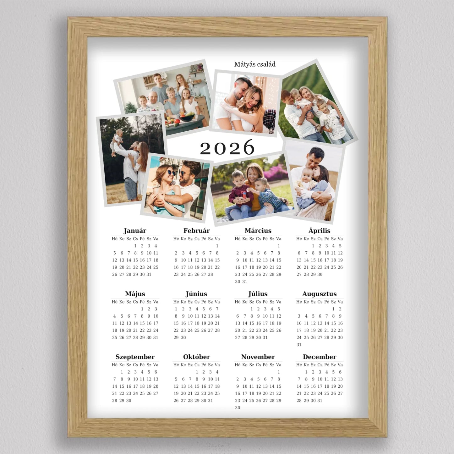 2026 Családi Naptár Fotó Kollázs