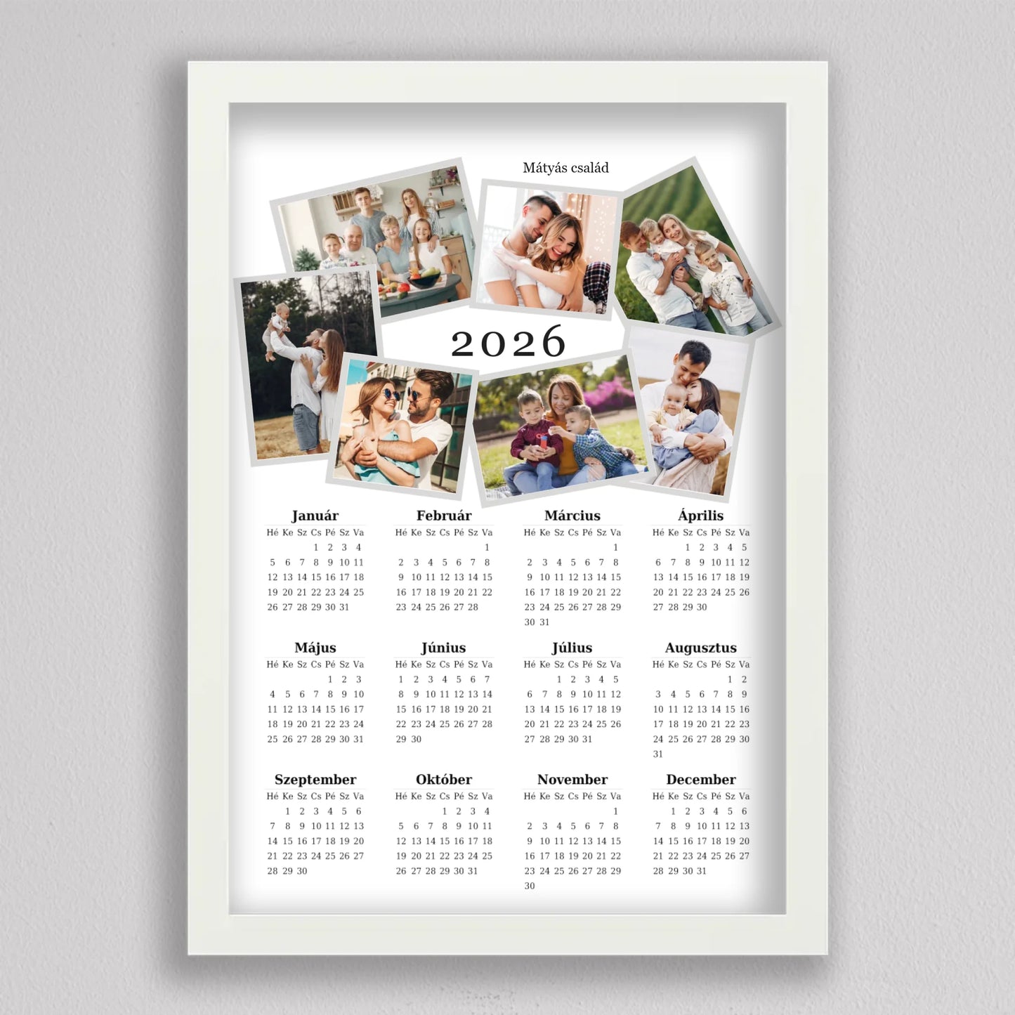 2026 Családi Naptár Fotó Kollázs