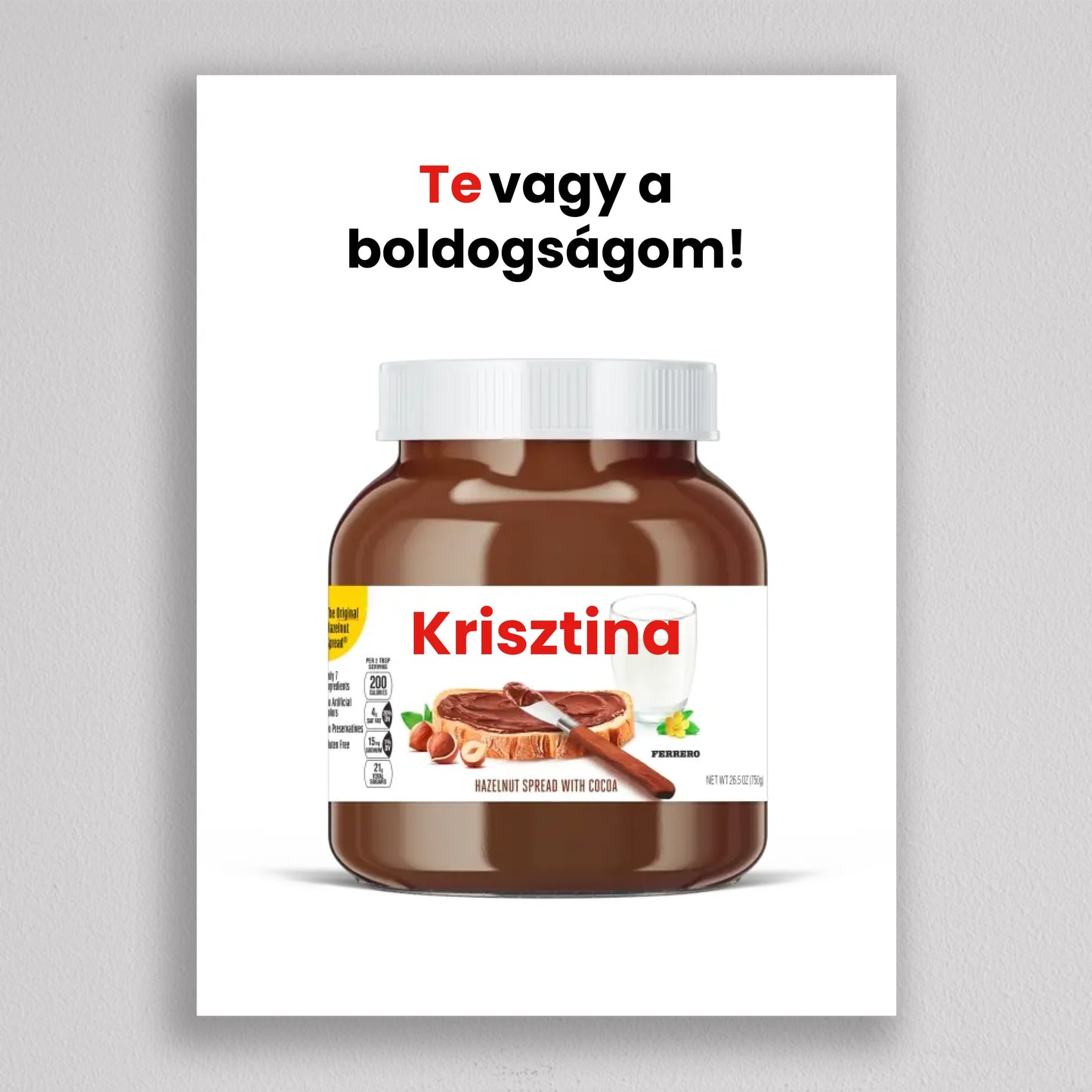 Saját neves Nutella illusztráció