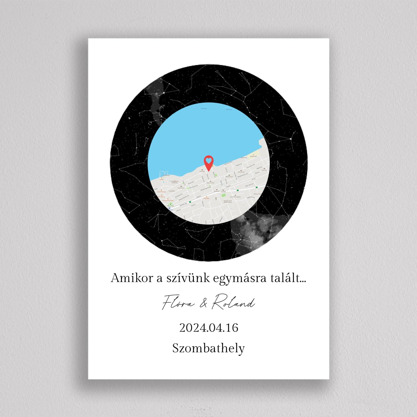 Emlékek összefonódása kör a körben csillagtérkép és térkép kollázs - többszínű