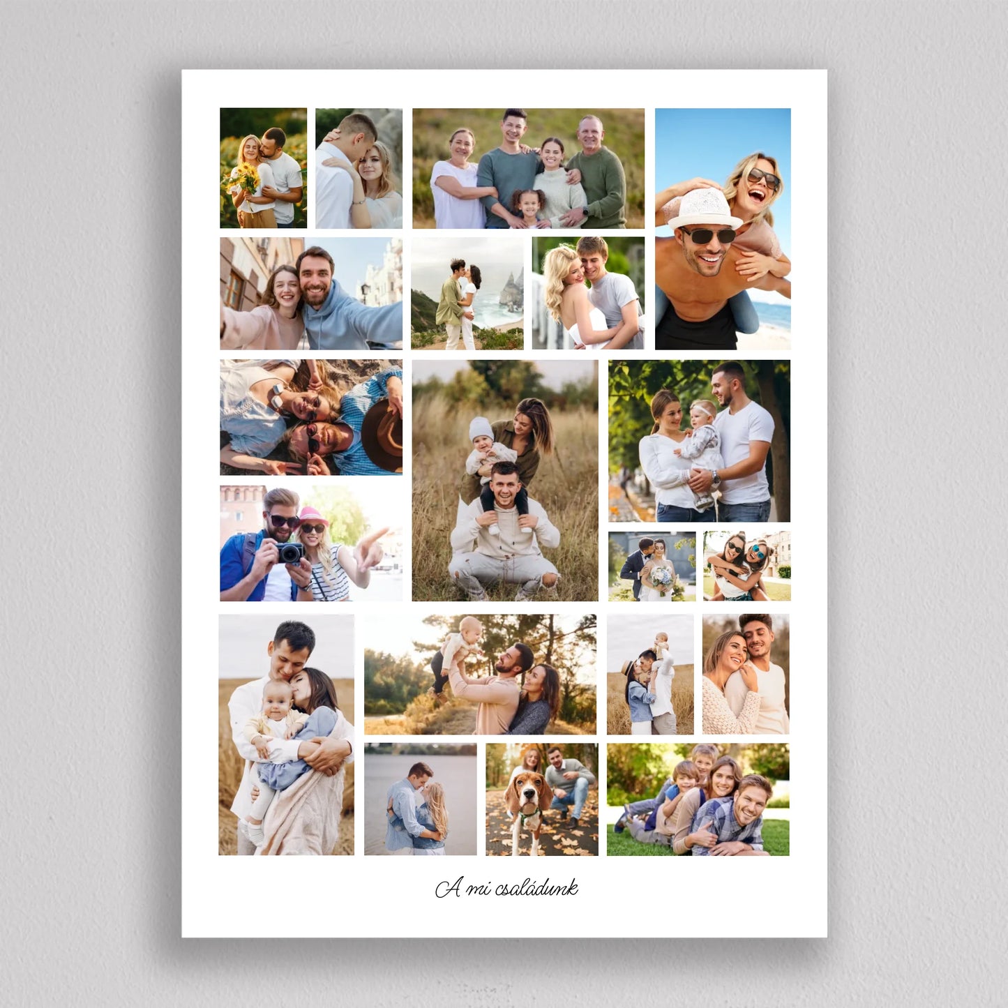 Egyedi Családi Fotókollázs - 20 Képpel