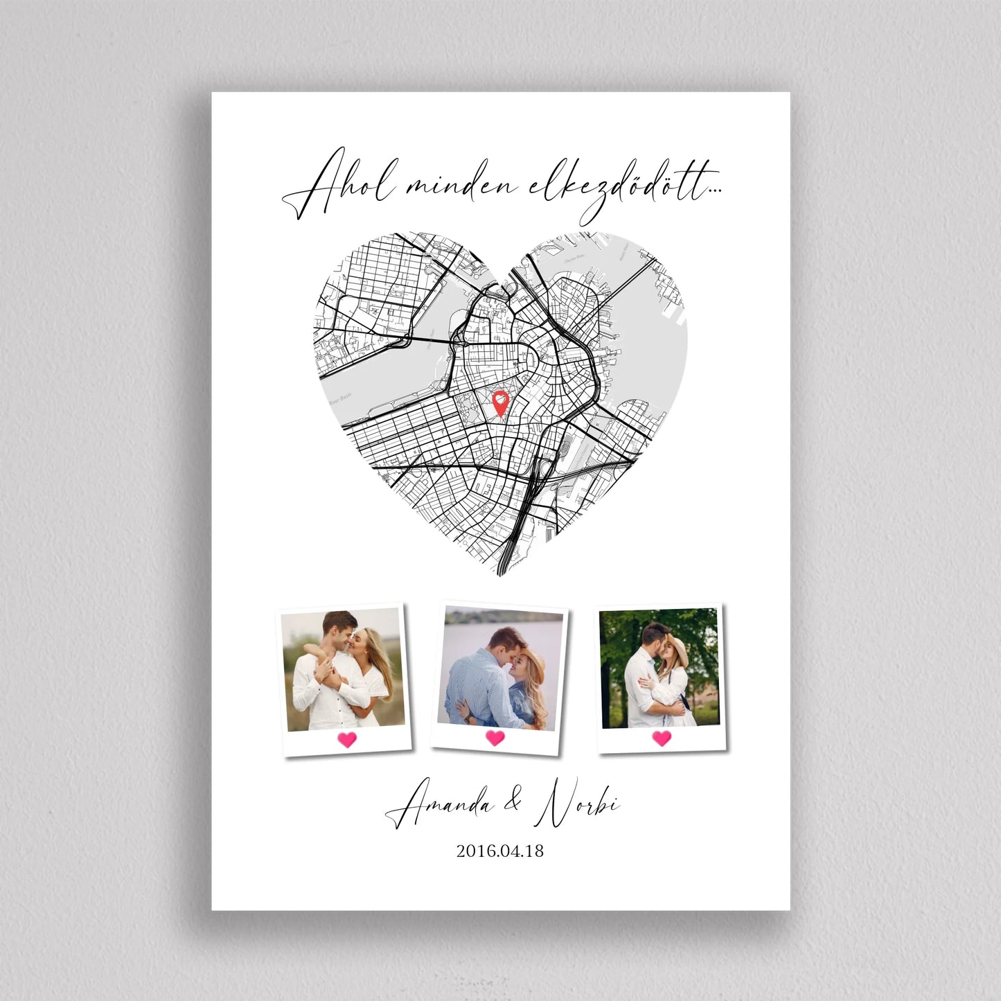 Életünk legfontosabb pillanati térkép és fotókollázs