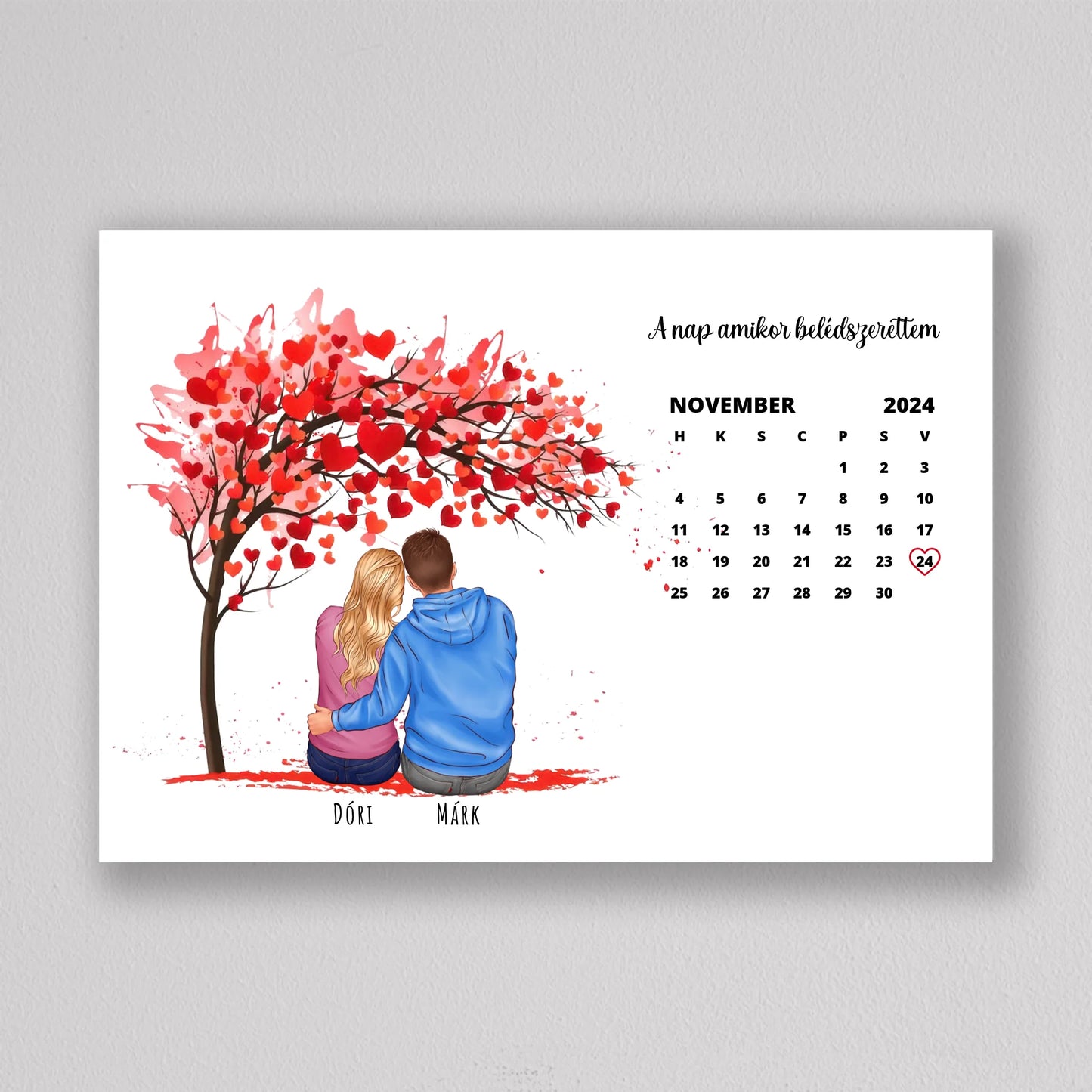 Szerelmünk kezdete, évfordulós illusztráció