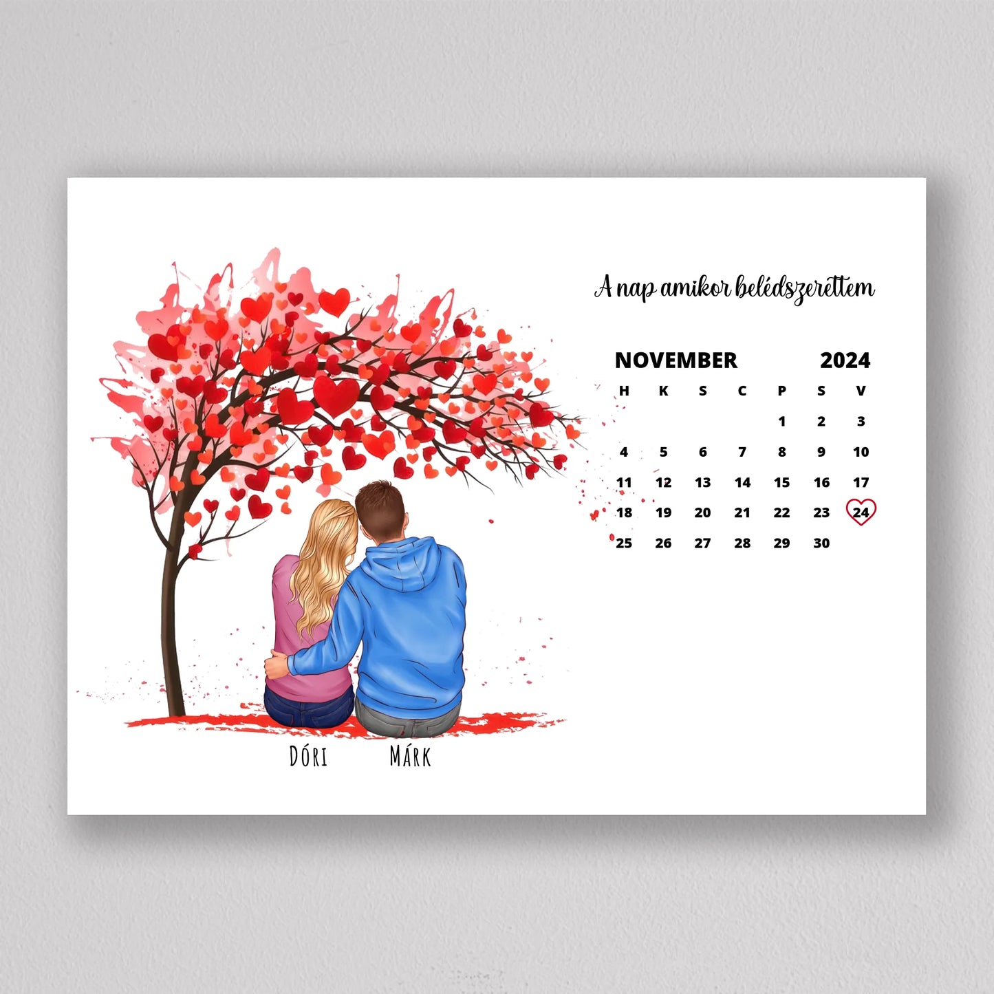 Szerelmünk kezdete, évfordulós illusztráció