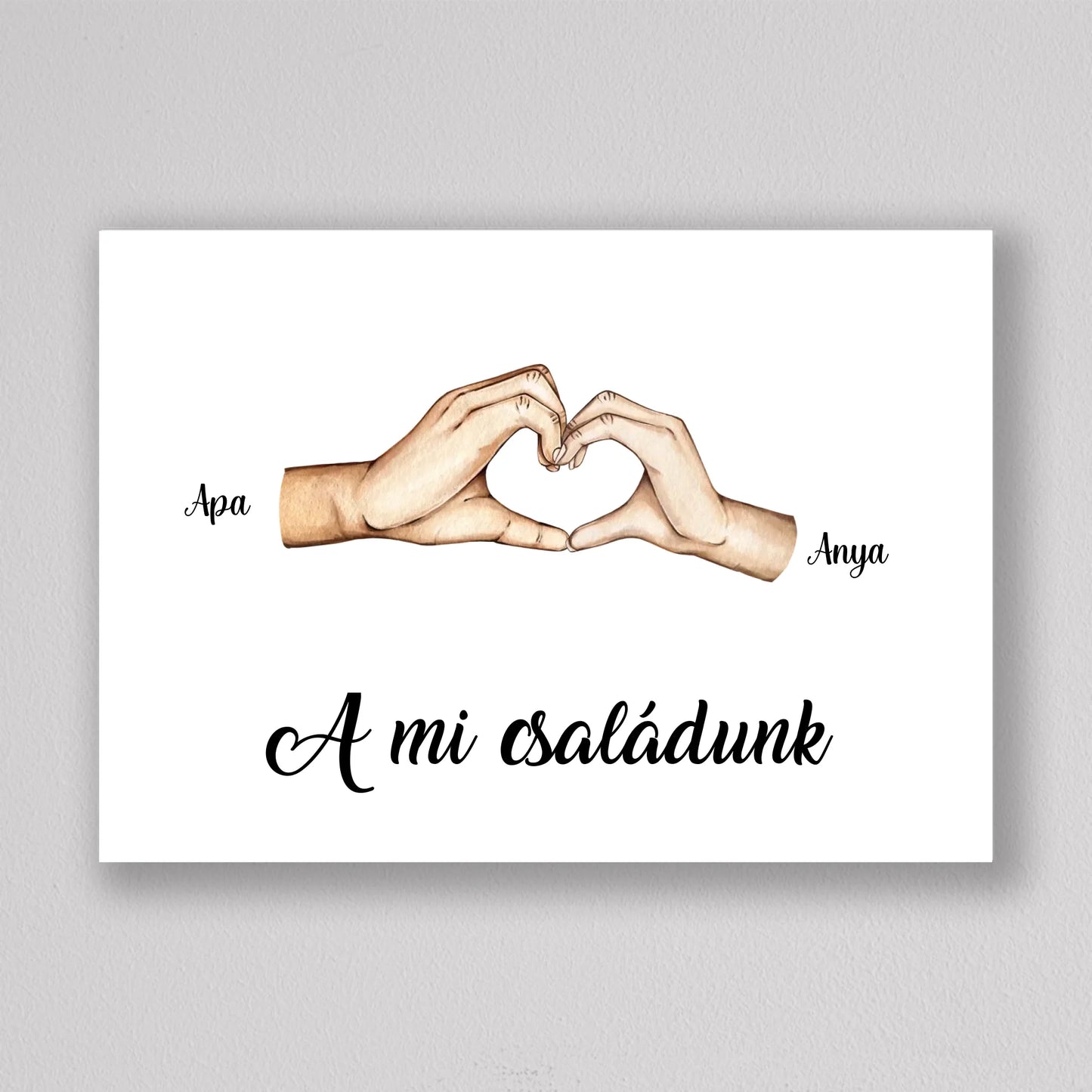 Családi kezek illusztráció