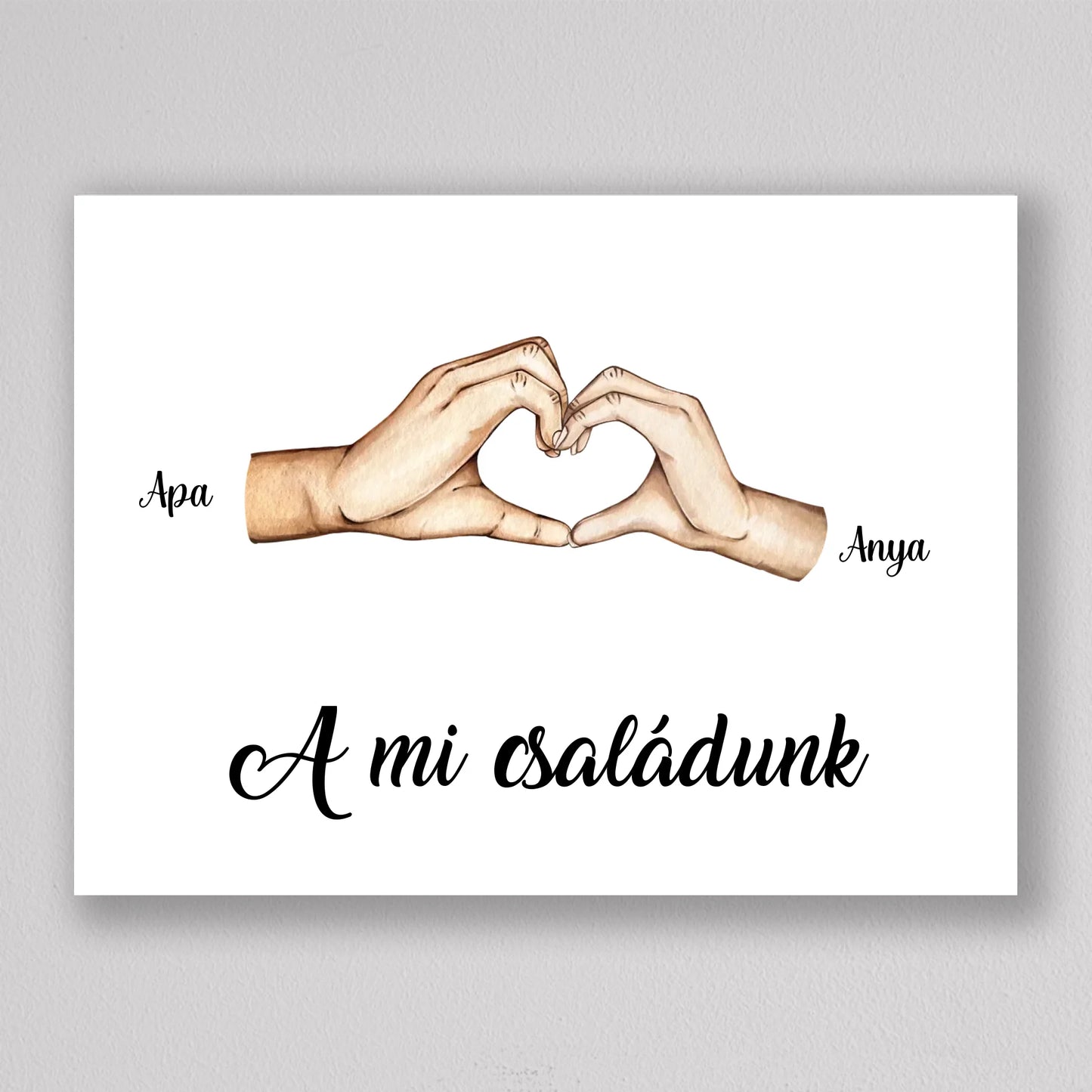 Családi kezek illusztráció