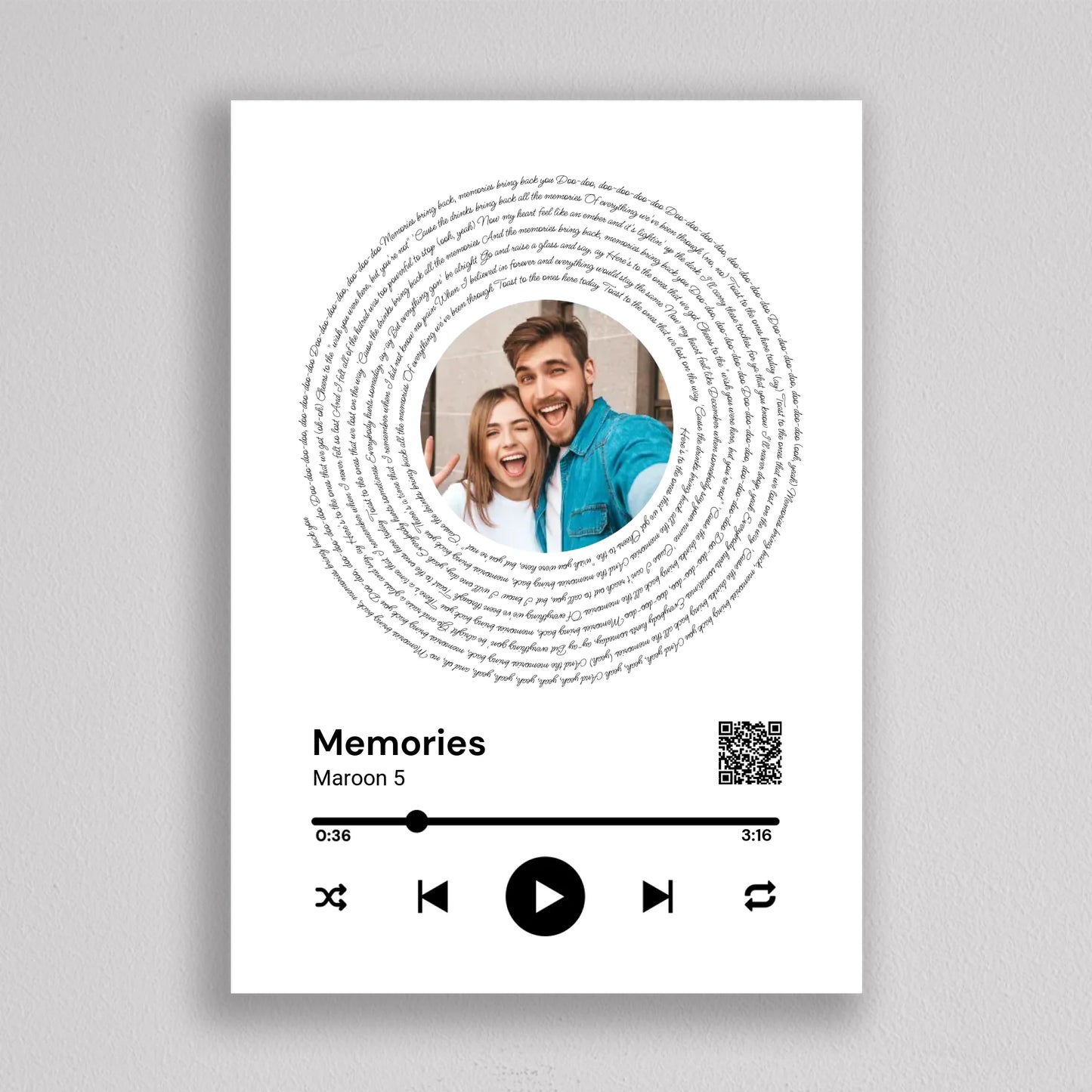 Spotify stílusú bakelit fotó kollázs