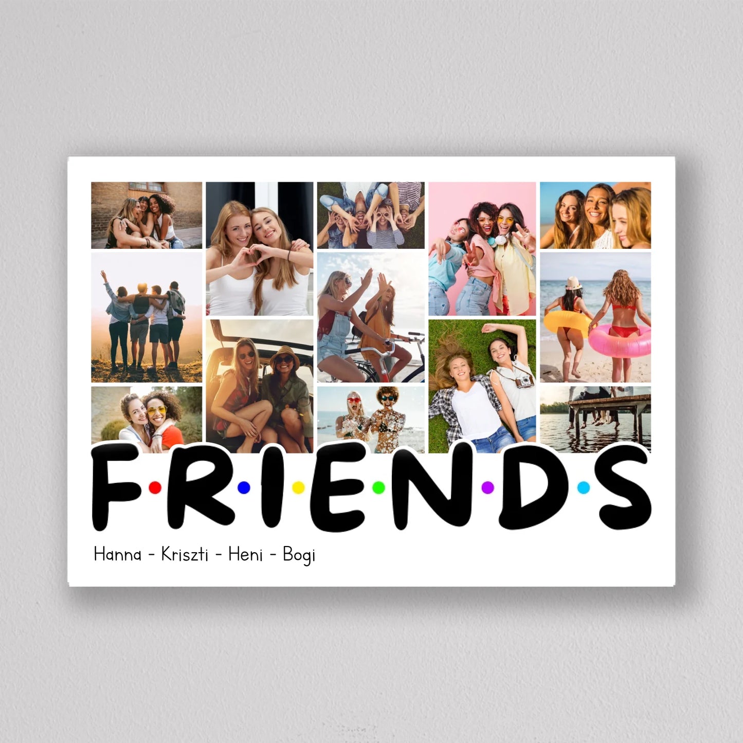 FRIENDS stílusú fotókollázs