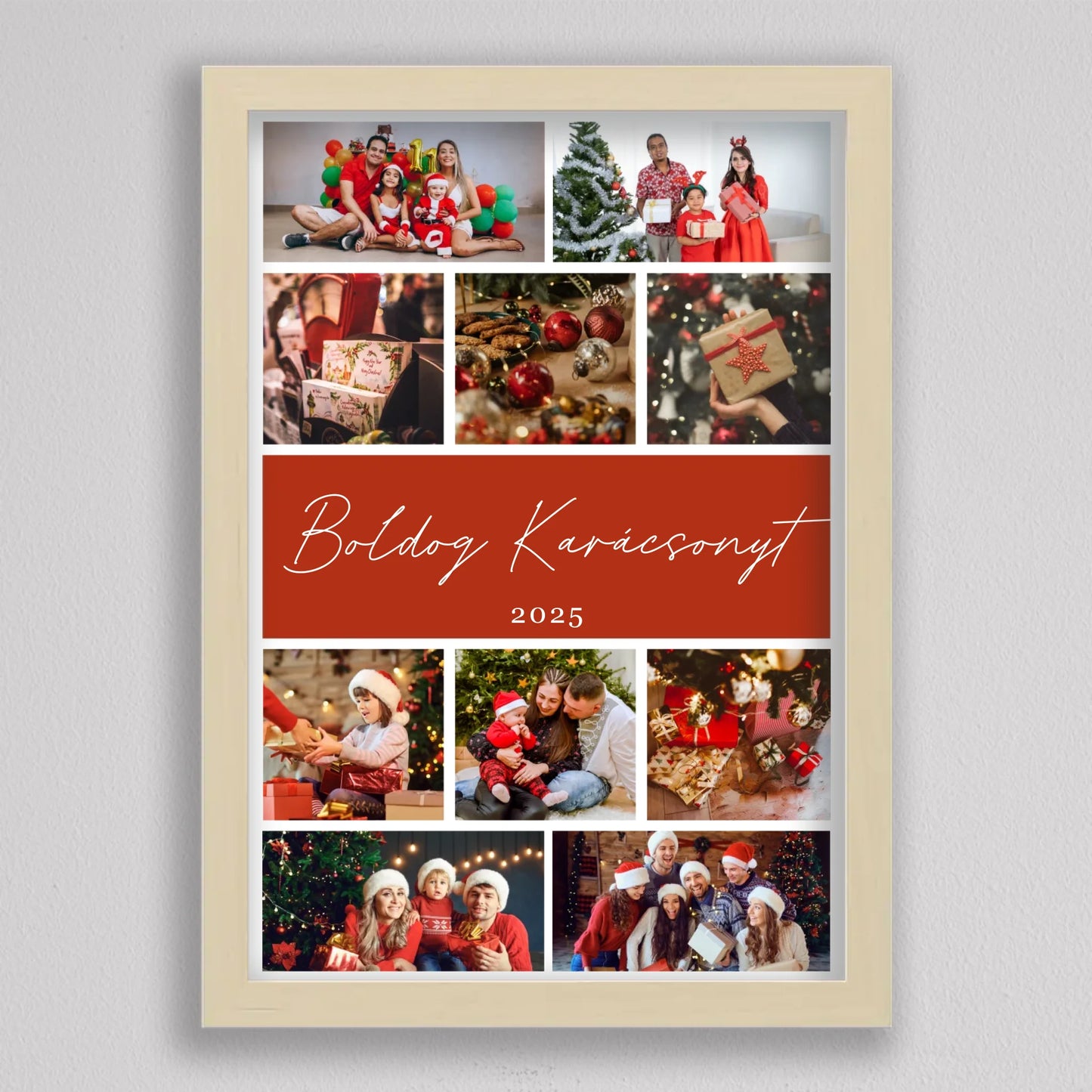 Karácsonyi családi 10 képes ünnepi fotókollázs