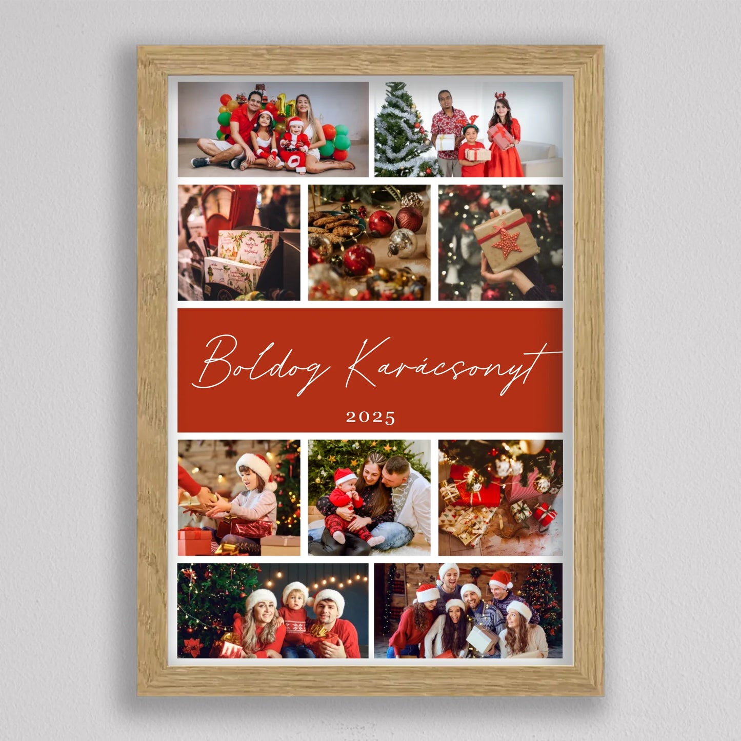 Karácsonyi családi 10 képes ünnepi fotókollázs