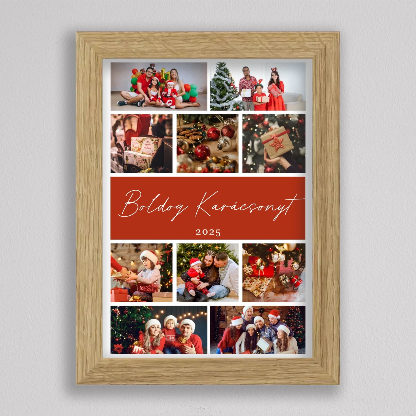 Karácsonyi családi 10 képes ünnepi fotókollázs