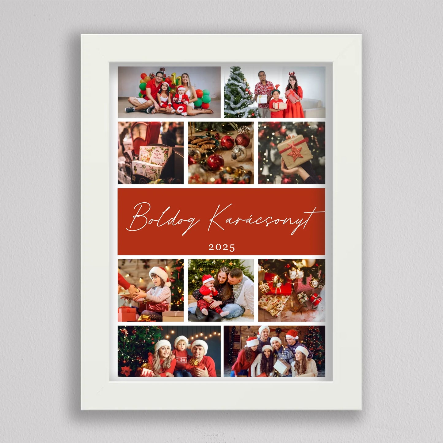Karácsonyi családi 10 képes ünnepi fotókollázs