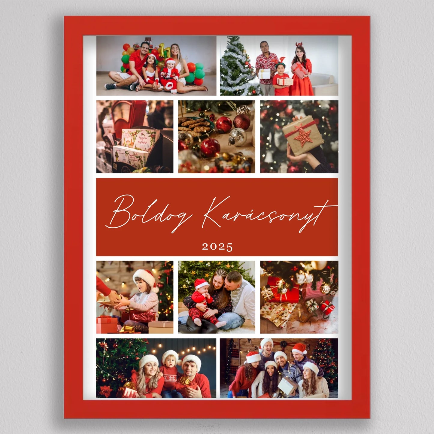 Karácsonyi családi 10 képes ünnepi fotókollázs