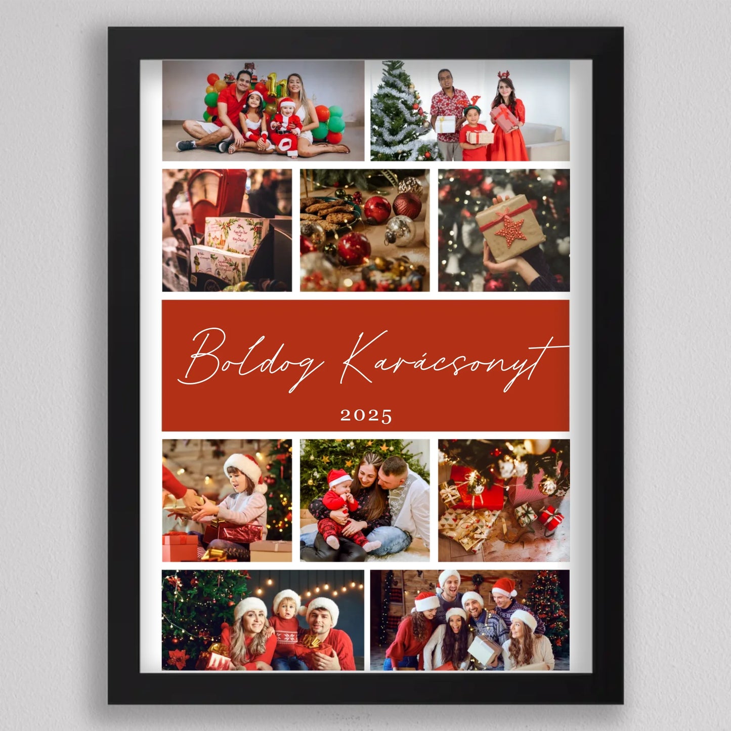 Karácsonyi családi 10 képes ünnepi fotókollázs