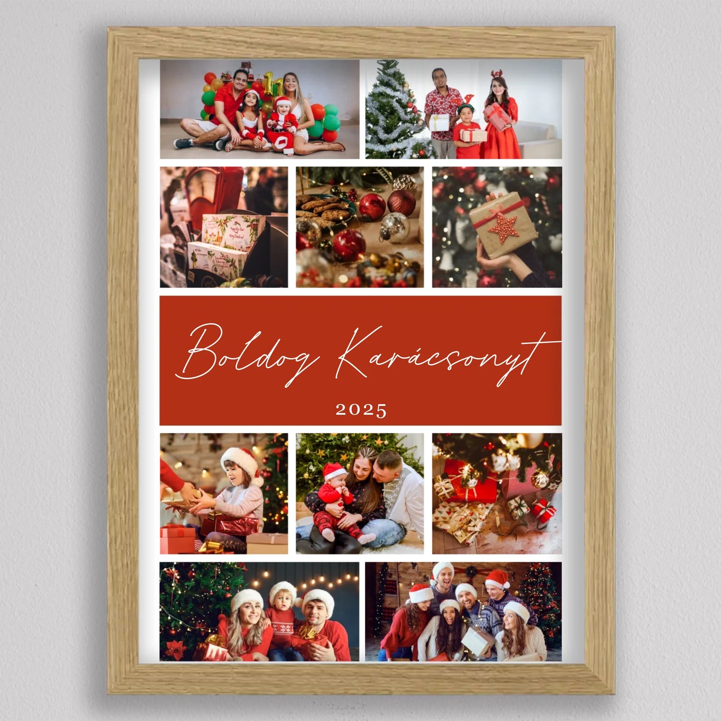 Karácsonyi családi 10 képes ünnepi fotókollázs